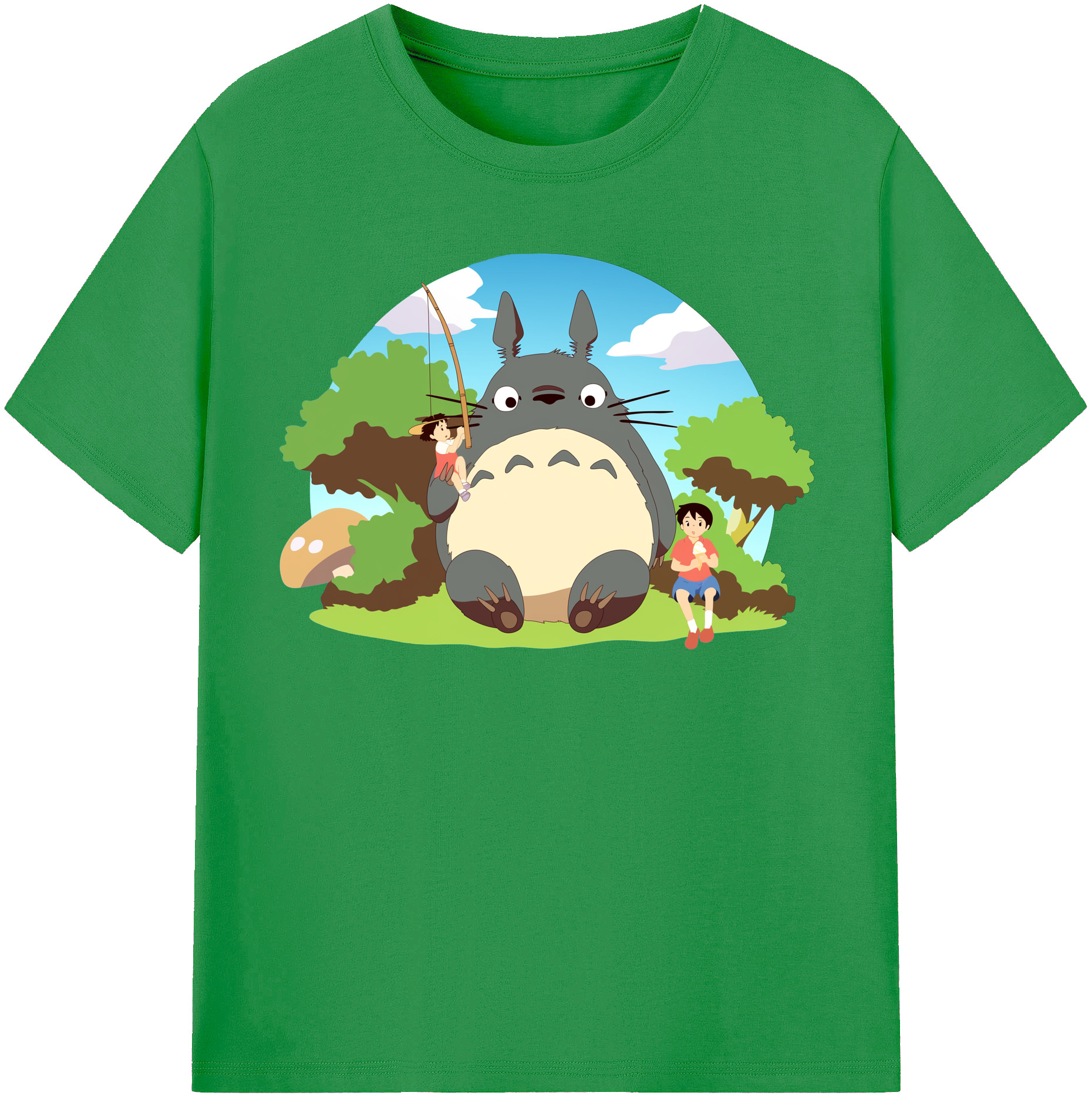 （画像用） となりのトトロ 草壁メイ 草壁サツキ My Neighbor Totoro Satsuki Kusakabe Mei Kusakabe レディースカジュアルプリントTシャツ（綿100％）