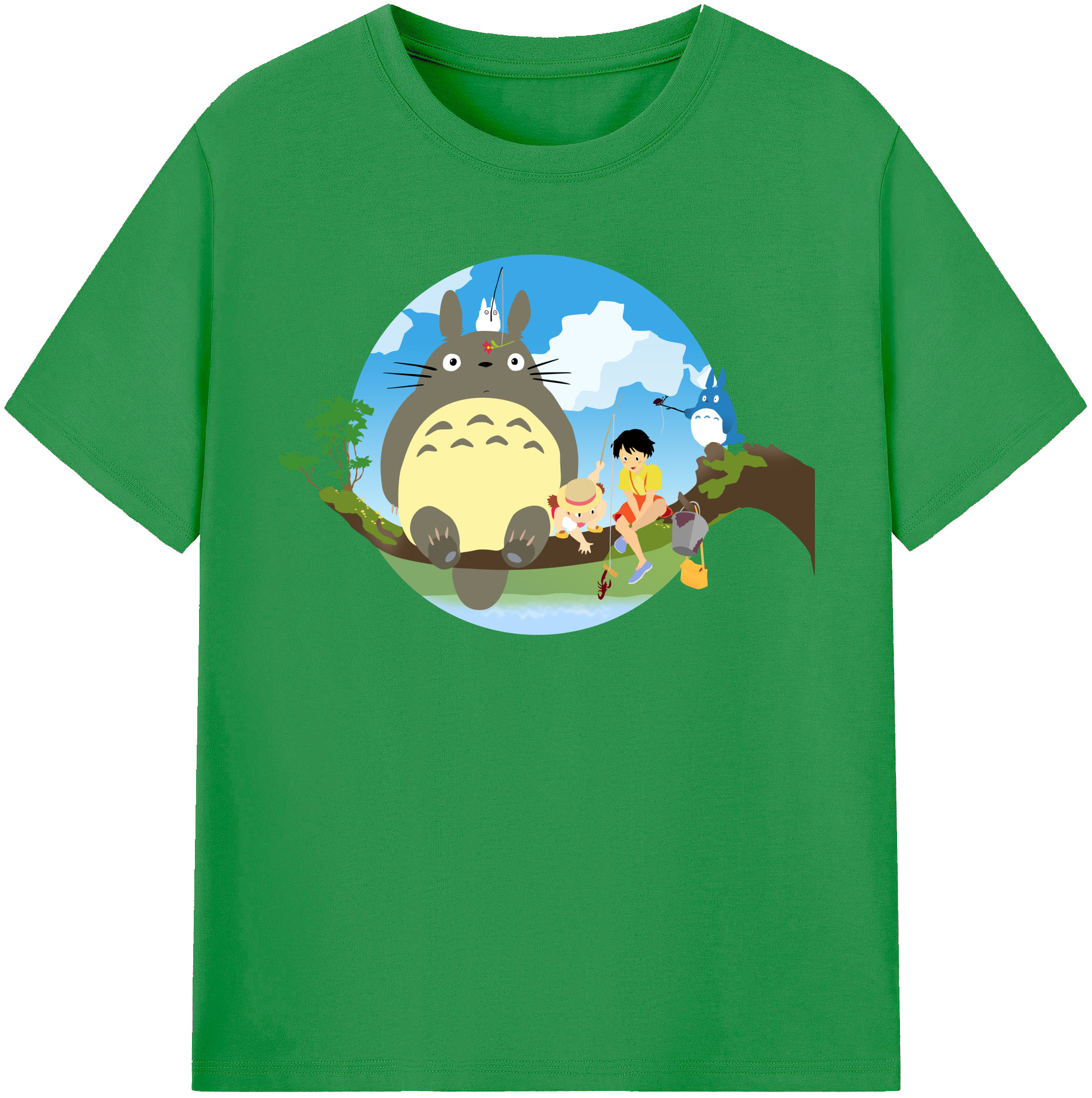 （画像用） となりのトトロ 草壁メイ 草壁サツキ My Neighbor Totoro Satsuki Kusakabe Mei Kusakabe レディースカジュアルプリントTシャツ（綿100％）