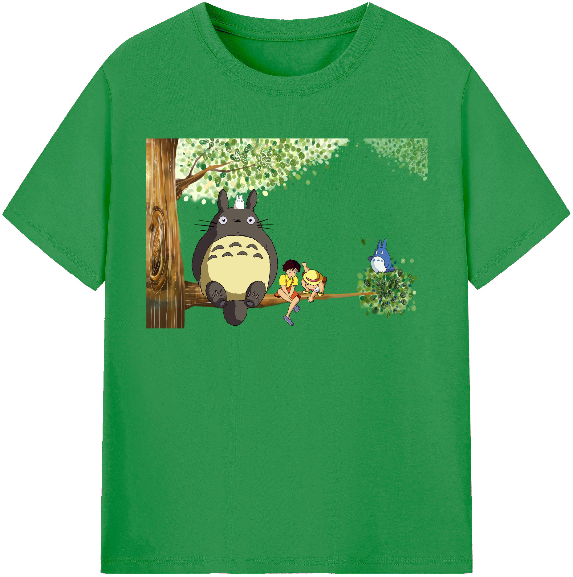 （画像用） となりのトトロ 草壁メイ 草壁サツキ My Neighbor Totoro Satsuki Kusakabe Mei Kusakabe レディースカジュアルプリントTシャツ（綿100％）