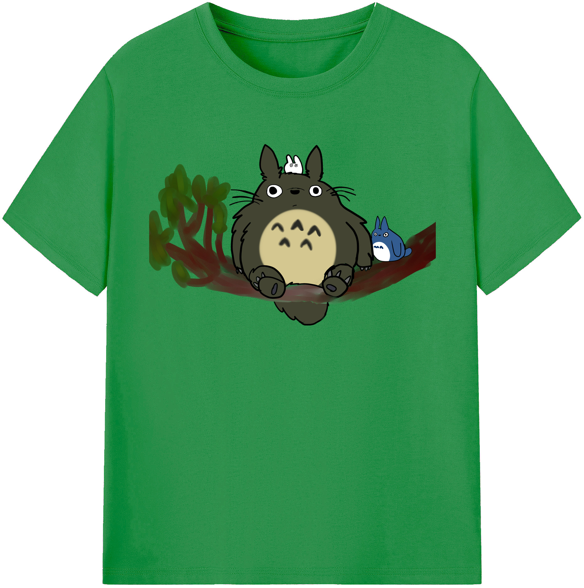（画像用） となりのトトロ 草壁メイ 草壁サツキ My Neighbor Totoro Satsuki Kusakabe Mei Kusakabe レディースカジュアルプリントTシャツ（綿100％）