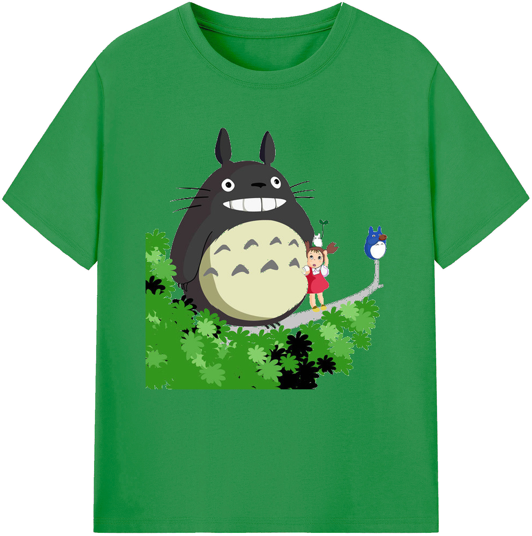 （画像用） となりのトトロ 草壁メイ 草壁サツキ My Neighbor Totoro Satsuki Kusakabe Mei Kusakabe レディースカジュアルプリントTシャツ（綿100％）