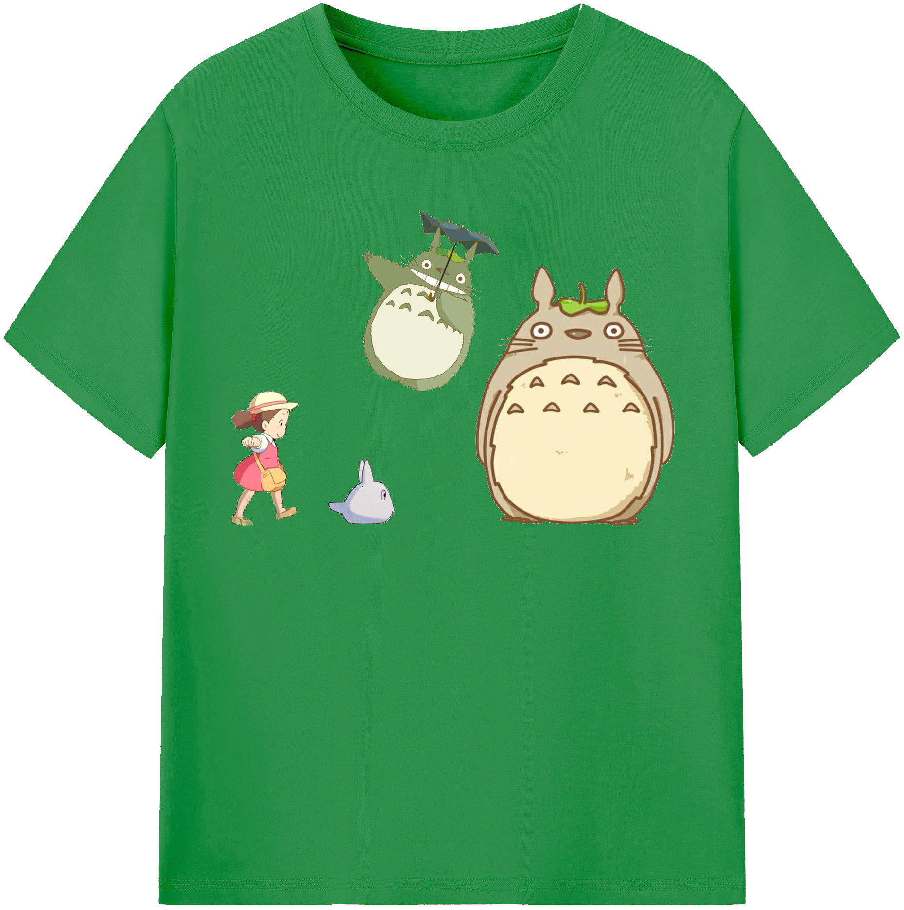 （画像用） となりのトトロ 草壁メイ 草壁サツキ My Neighbor Totoro Satsuki Kusakabe Mei Kusakabe レディースカジュアルプリントTシャツ（綿100％）