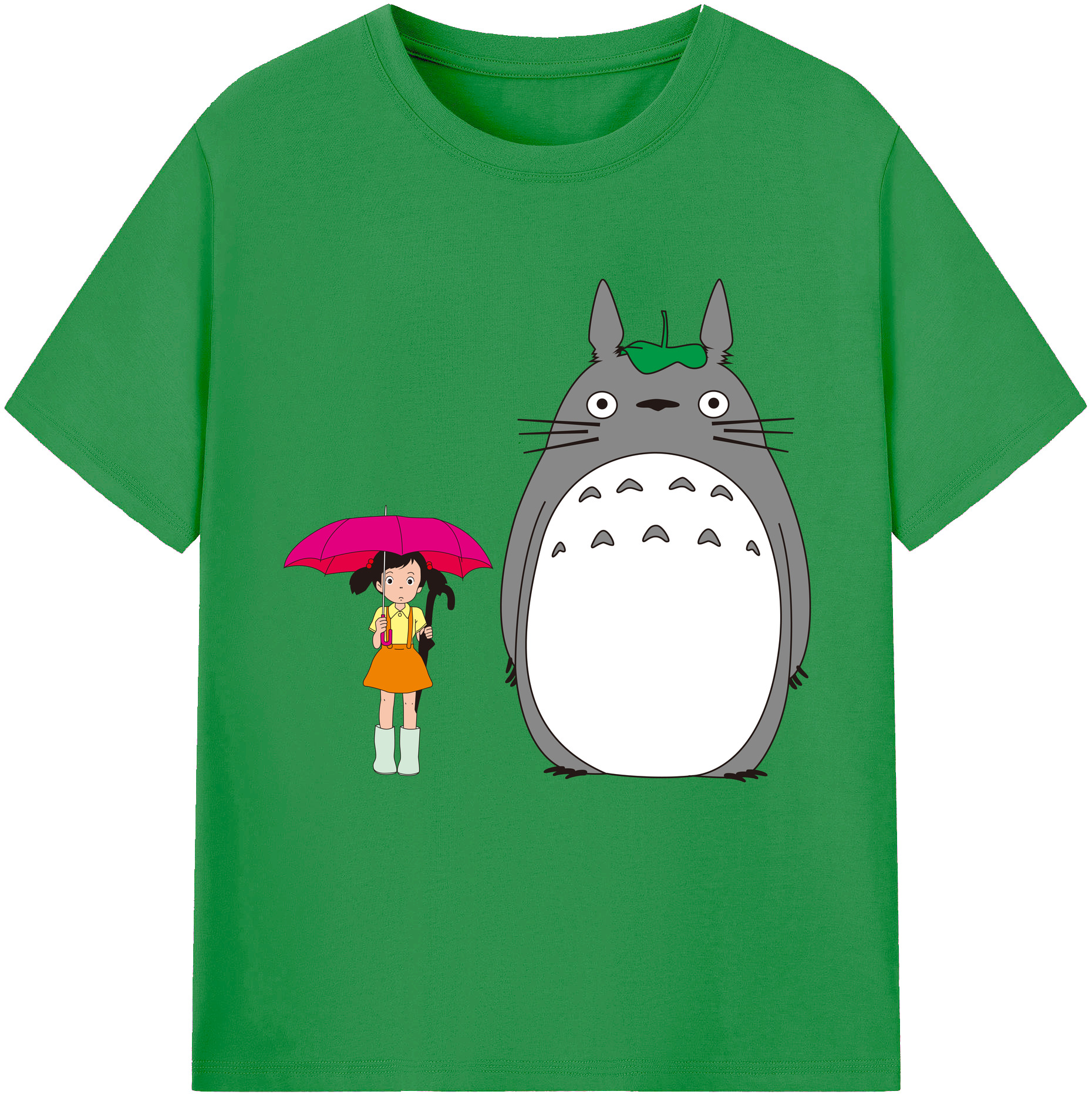 （画像用） となりのトトロ 草壁メイ 草壁サツキ My Neighbor Totoro Satsuki Kusakabe Mei Kusakabe レディースカジュアルプリントTシャツ（綿100％）