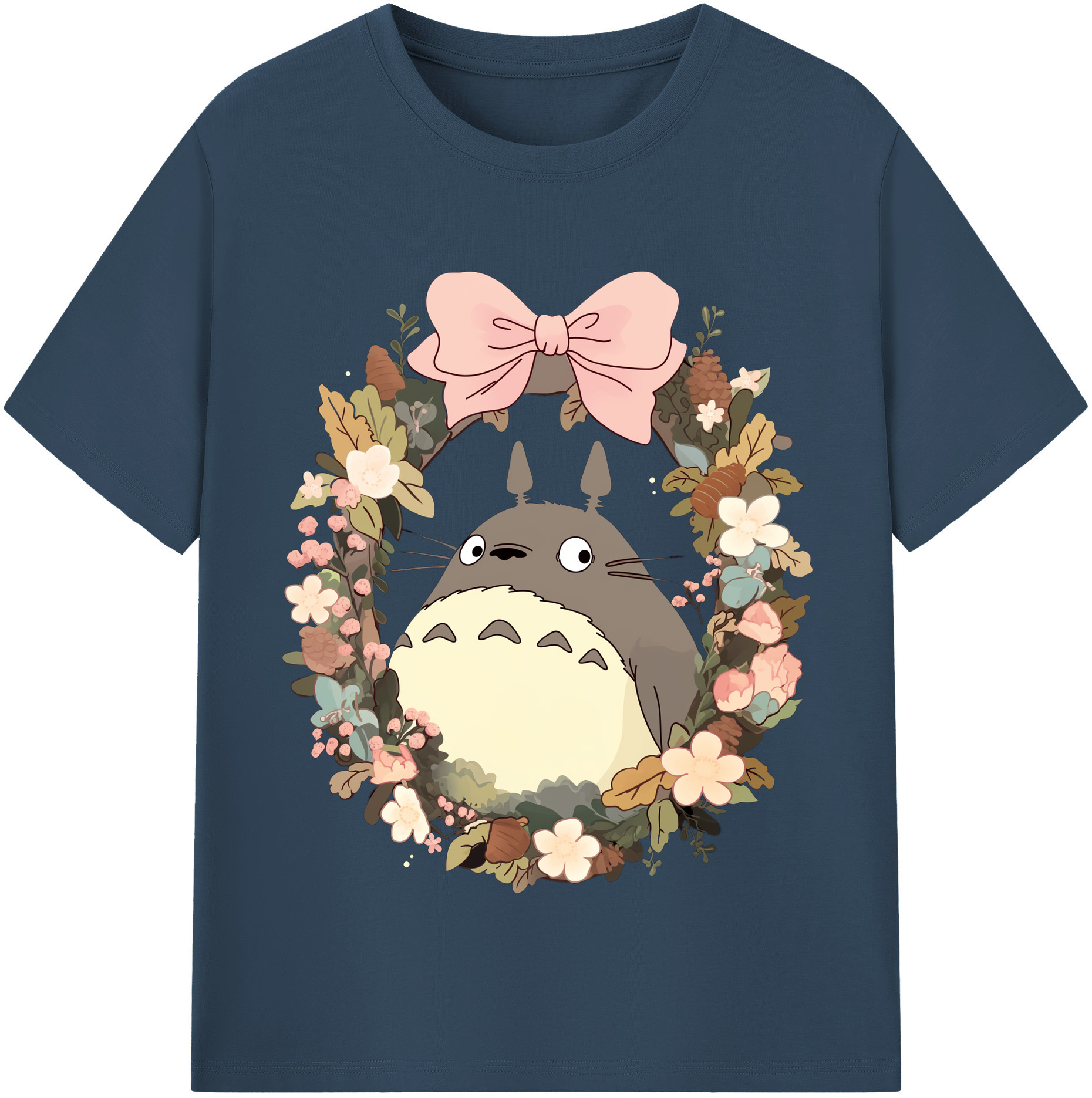（画像用） となりのトトロ 草壁メイ 草壁サツキ My Neighbor Totoro Satsuki Kusakabe Mei Kusakabe レディースカジュアルプリントTシャツ（綿100％）