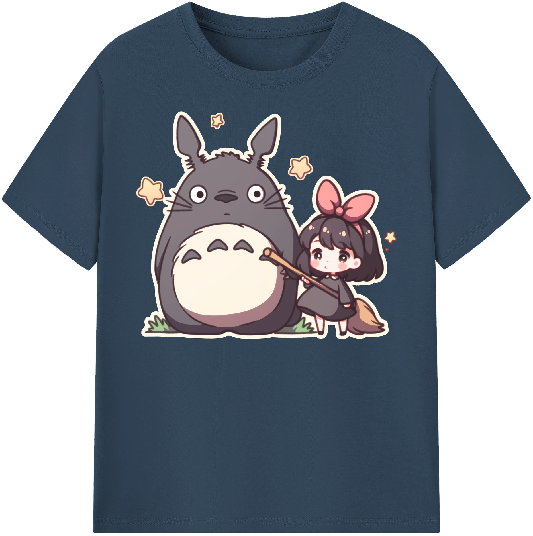 （画像用） となりのトトロ 草壁メイ 草壁サツキ My Neighbor Totoro Satsuki Kusakabe Mei Kusakabe レディースカジュアルプリントTシャツ（綿100％）