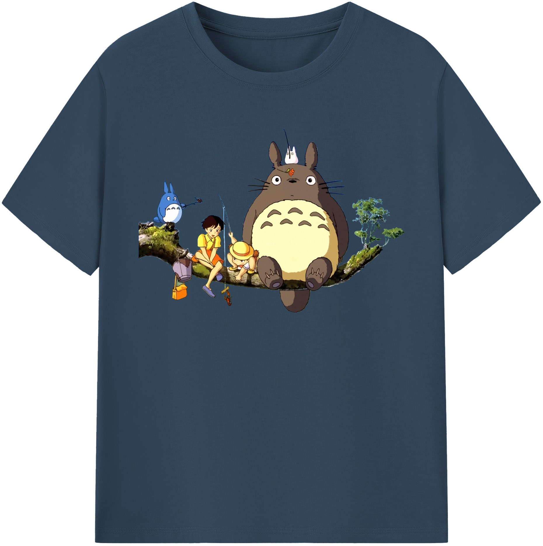 （画像用） となりのトトロ 草壁メイ 草壁サツキ My Neighbor Totoro Satsuki Kusakabe Mei Kusakabe レディースカジュアルプリントTシャツ（綿100％）