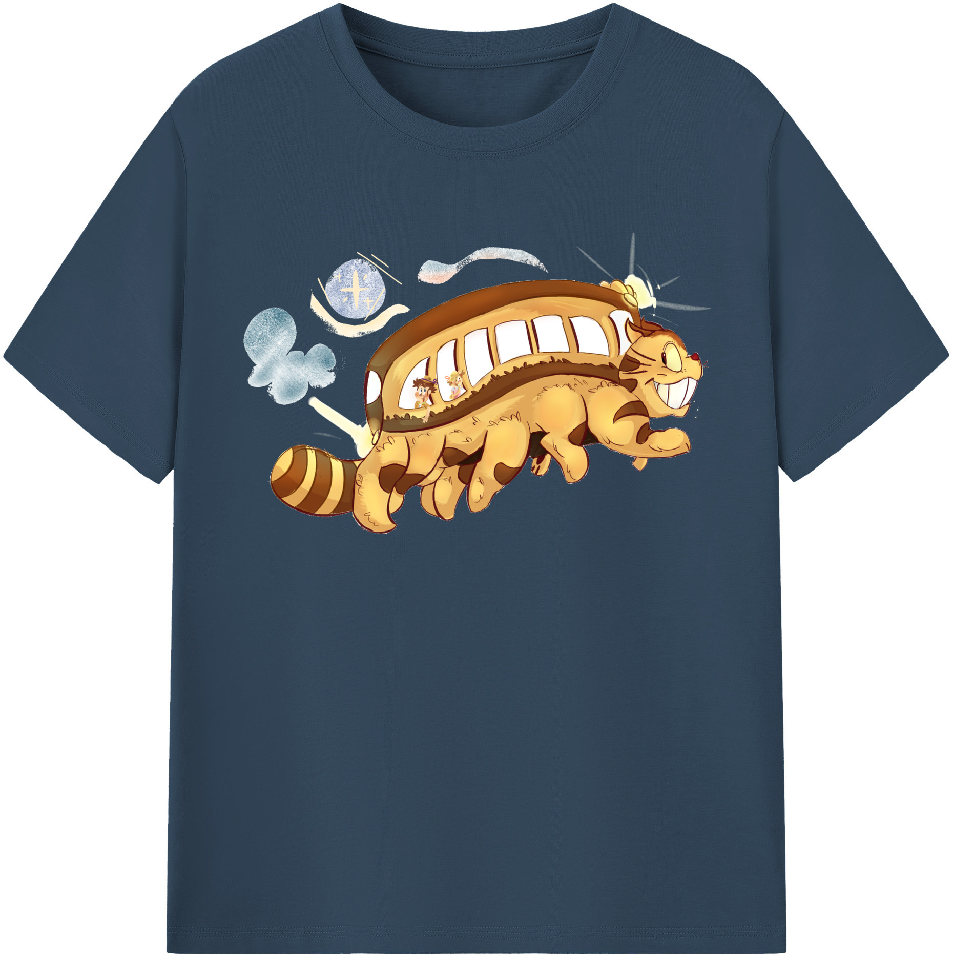 （画像用） となりのトトロ 草壁メイ 草壁サツキ My Neighbor Totoro Satsuki Kusakabe Mei Kusakabe レディースカジュアルプリントTシャツ（綿100％）