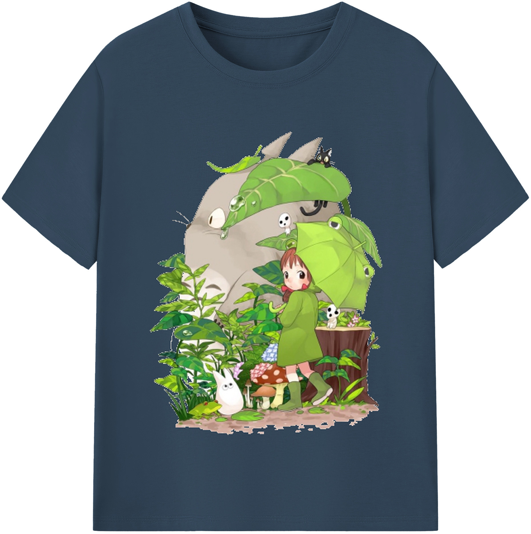 （画像用） となりのトトロ 草壁メイ 草壁サツキ My Neighbor Totoro Satsuki Kusakabe Mei Kusakabe レディースカジュアルプリントTシャツ（綿100％）