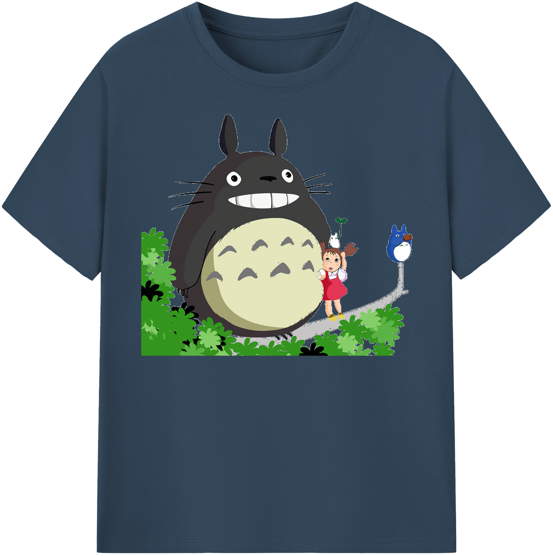 （画像用） となりのトトロ 草壁メイ 草壁サツキ My Neighbor Totoro Satsuki Kusakabe Mei Kusakabe レディースカジュアルプリントTシャツ（綿100％）