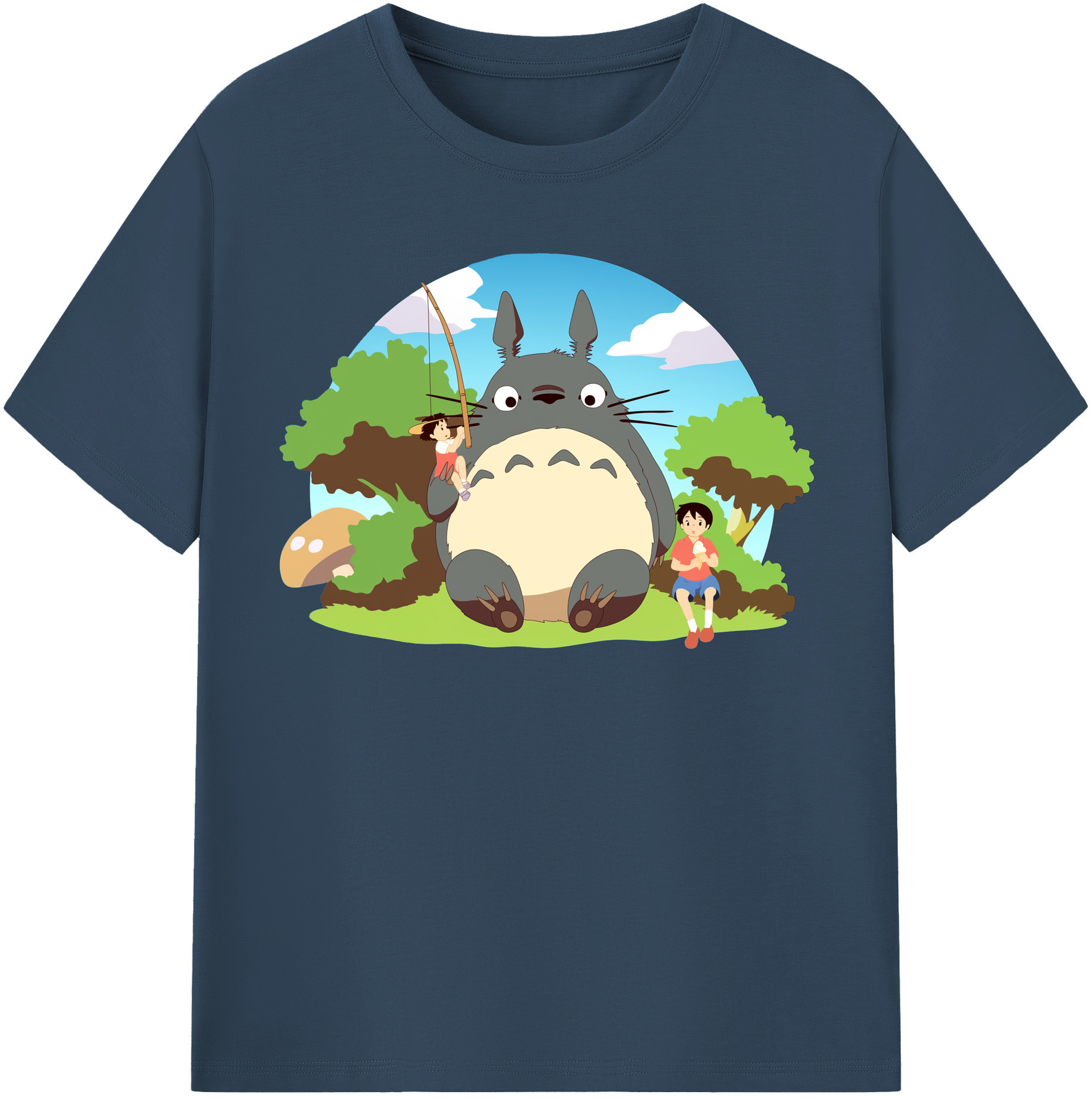 （画像用） となりのトトロ 草壁メイ 草壁サツキ My Neighbor Totoro Satsuki Kusakabe Mei Kusakabe レディースカジュアルプリントTシャツ（綿100％）