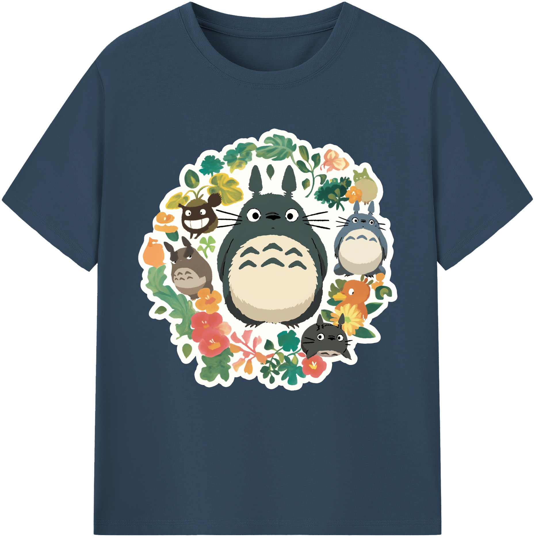 （画像用） となりのトトロ 草壁メイ 草壁サツキ My Neighbor Totoro Satsuki Kusakabe Mei Kusakabe レディースカジュアルプリントTシャツ（綿100％）