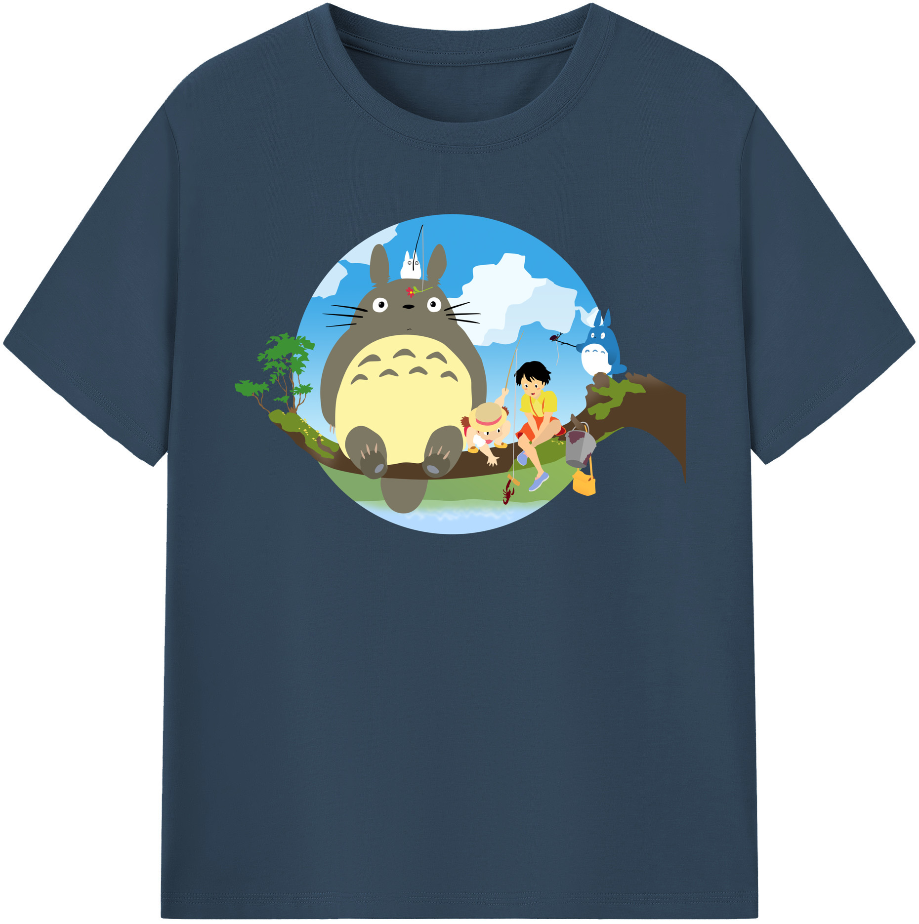 （画像用） となりのトトロ 草壁メイ 草壁サツキ My Neighbor Totoro Satsuki Kusakabe Mei Kusakabe レディースカジュアルプリントTシャツ（綿100％）