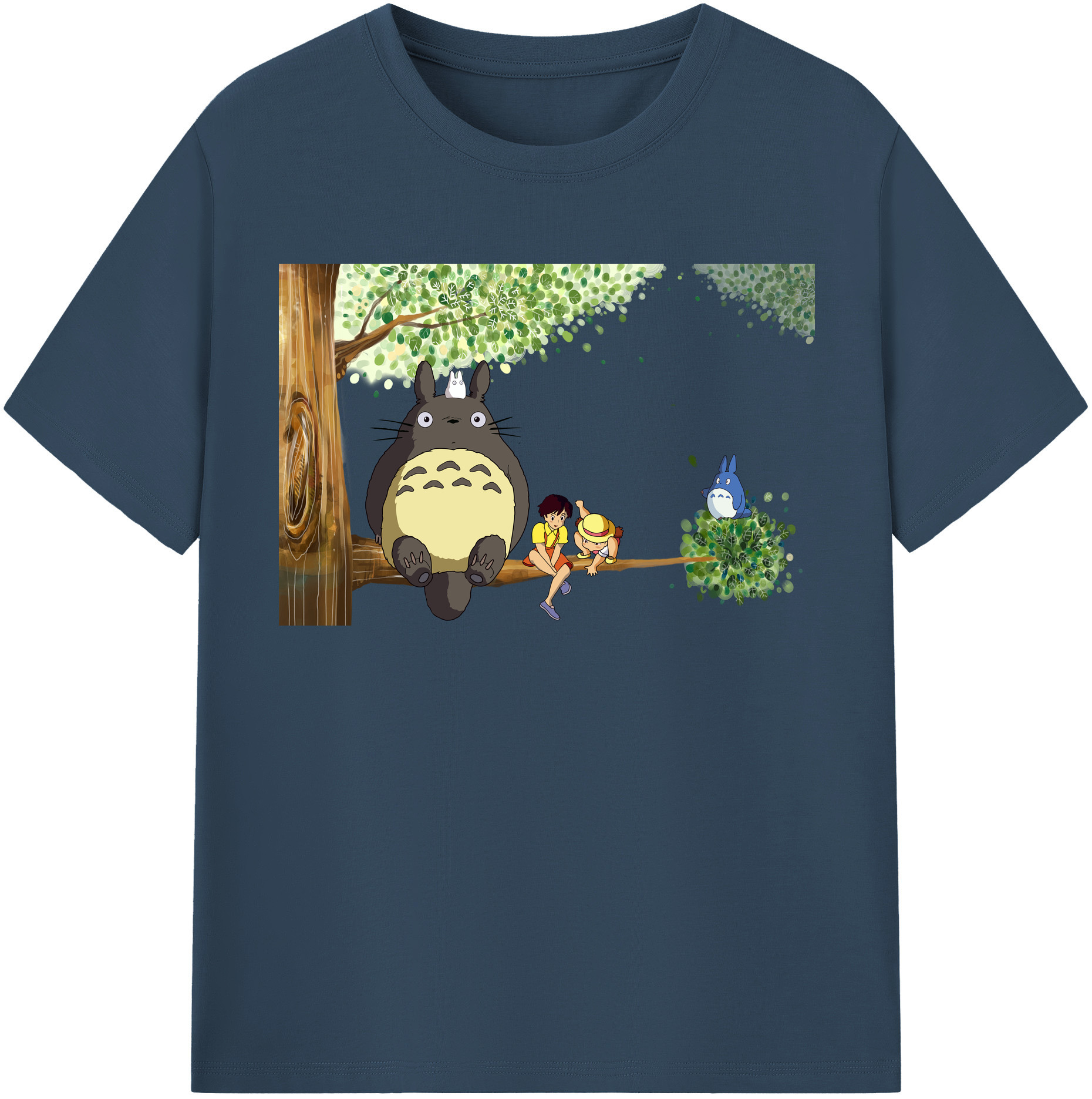 （画像用） となりのトトロ 草壁メイ 草壁サツキ My Neighbor Totoro Satsuki Kusakabe Mei Kusakabe レディースカジュアルプリントTシャツ（綿100％）