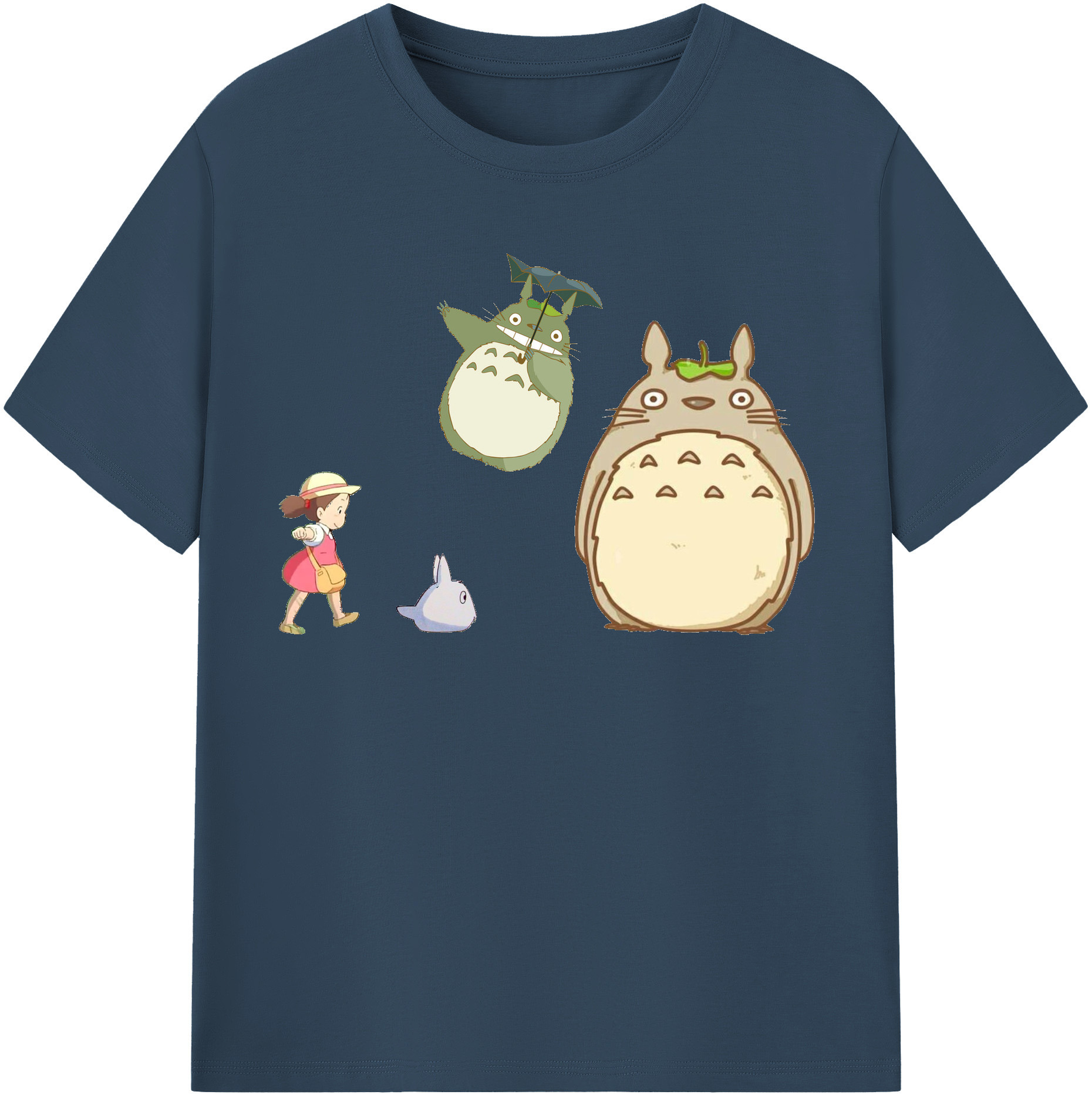 （画像用） となりのトトロ 草壁メイ 草壁サツキ My Neighbor Totoro Satsuki Kusakabe Mei Kusakabe レディースカジュアルプリントTシャツ（綿100％）
