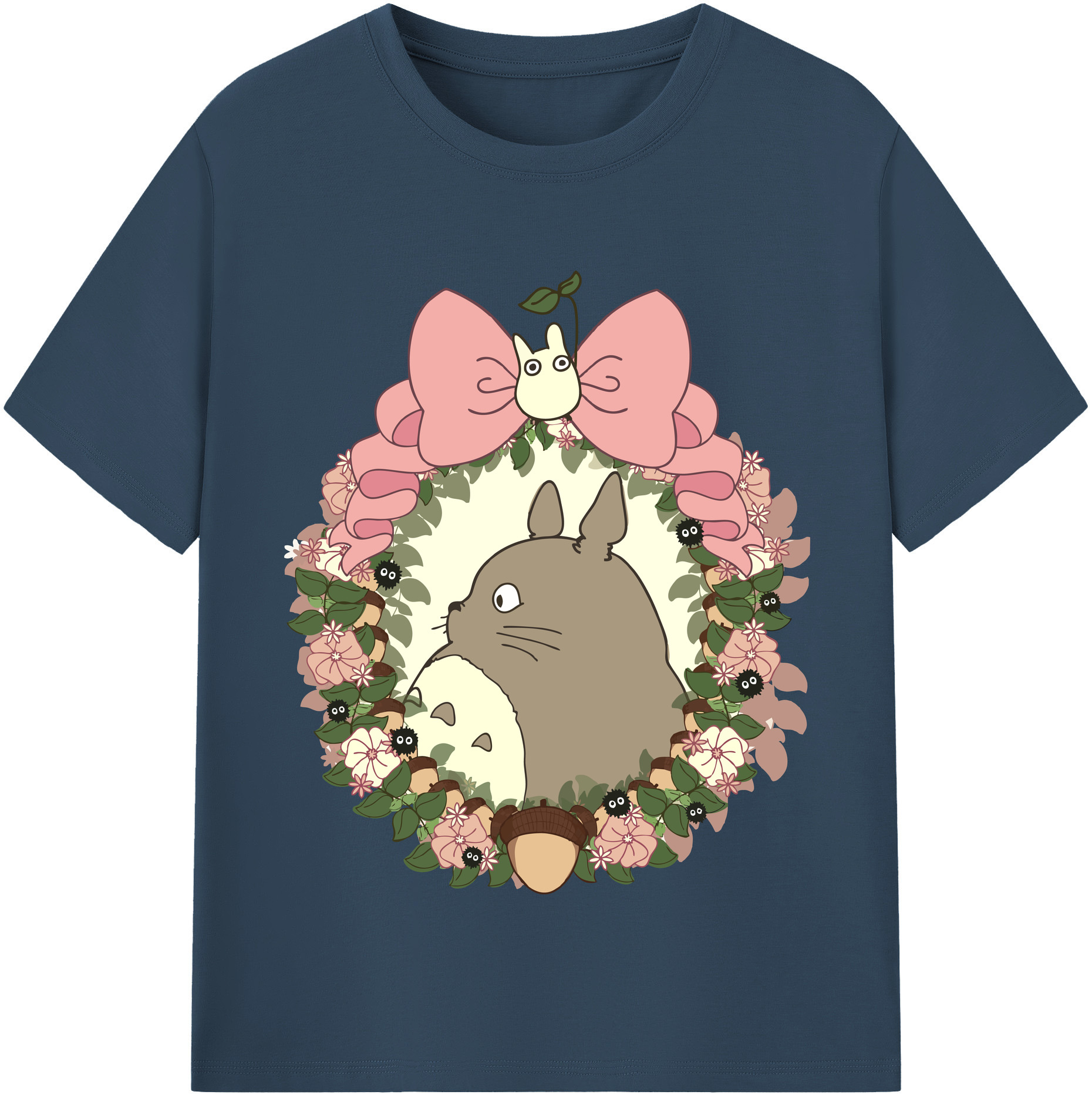 （画像用） となりのトトロ 草壁メイ 草壁サツキ My Neighbor Totoro Satsuki Kusakabe Mei Kusakabe レディースカジュアルプリントTシャツ（綿100％）
