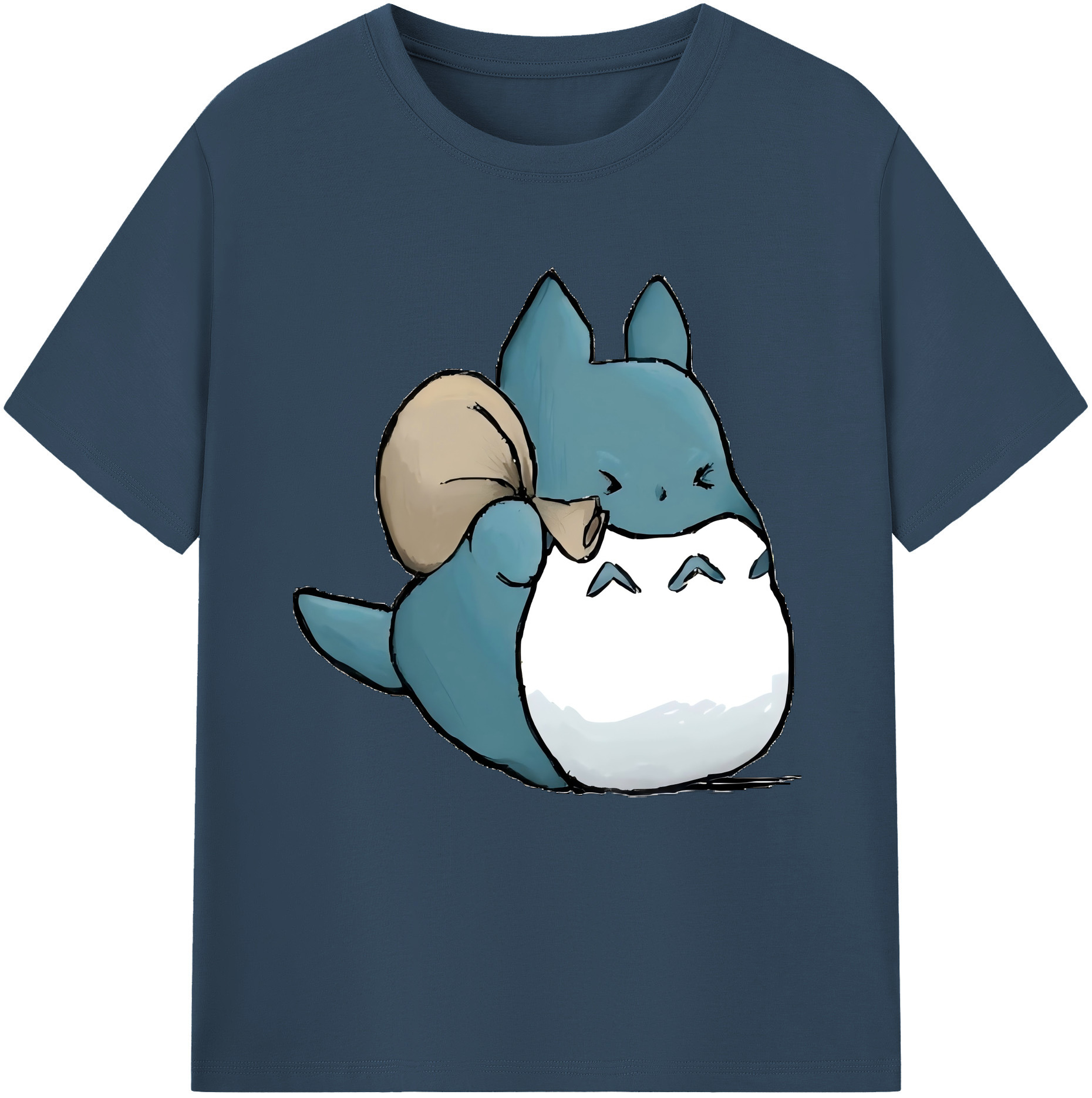 （画像用） となりのトトロ 草壁メイ 草壁サツキ My Neighbor Totoro Satsuki Kusakabe Mei Kusakabe レディースカジュアルプリントTシャツ（綿100％）