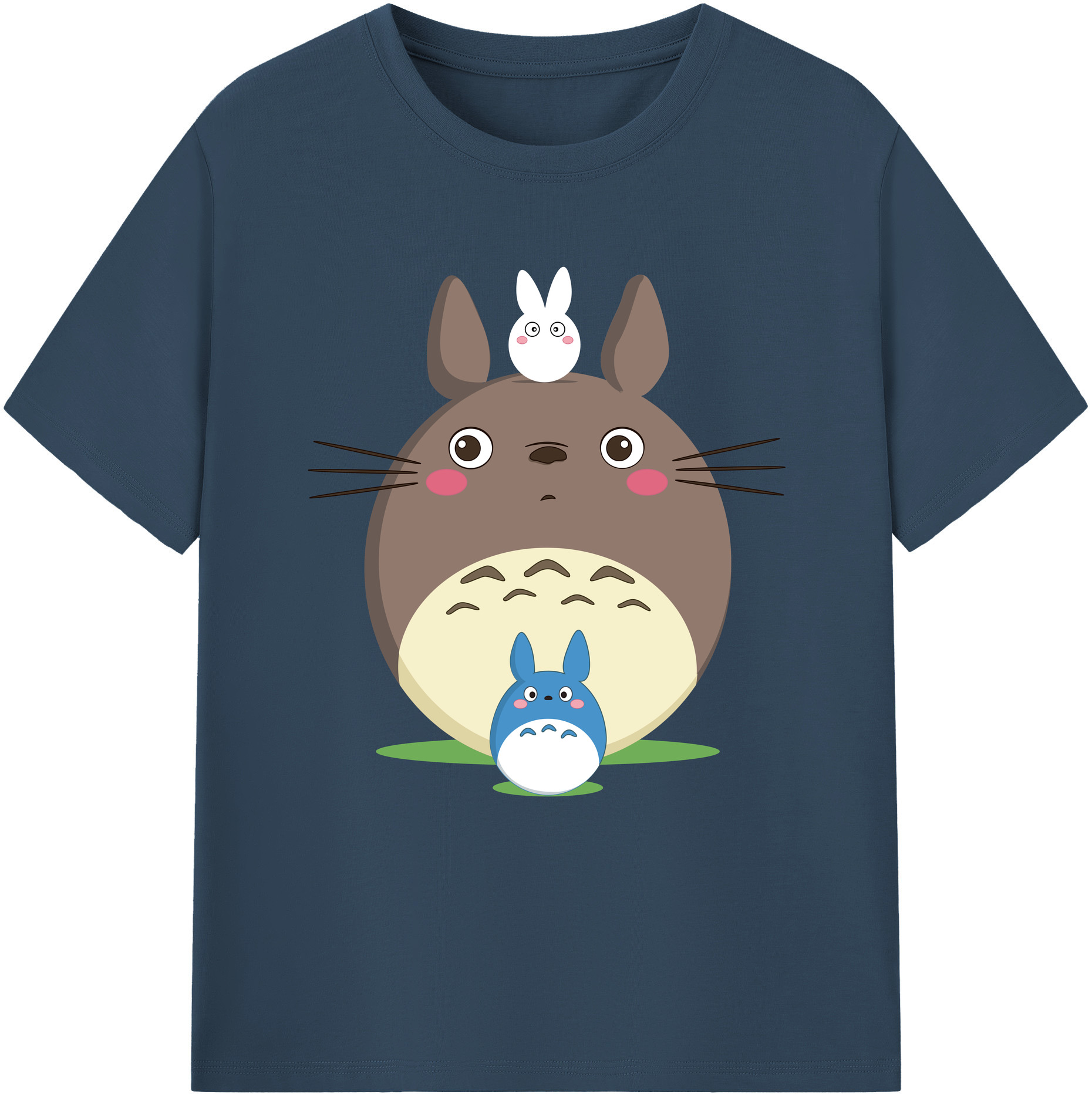 （画像用） となりのトトロ 草壁メイ 草壁サツキ My Neighbor Totoro Satsuki Kusakabe Mei Kusakabe レディースカジュアルプリントTシャツ（綿100％）