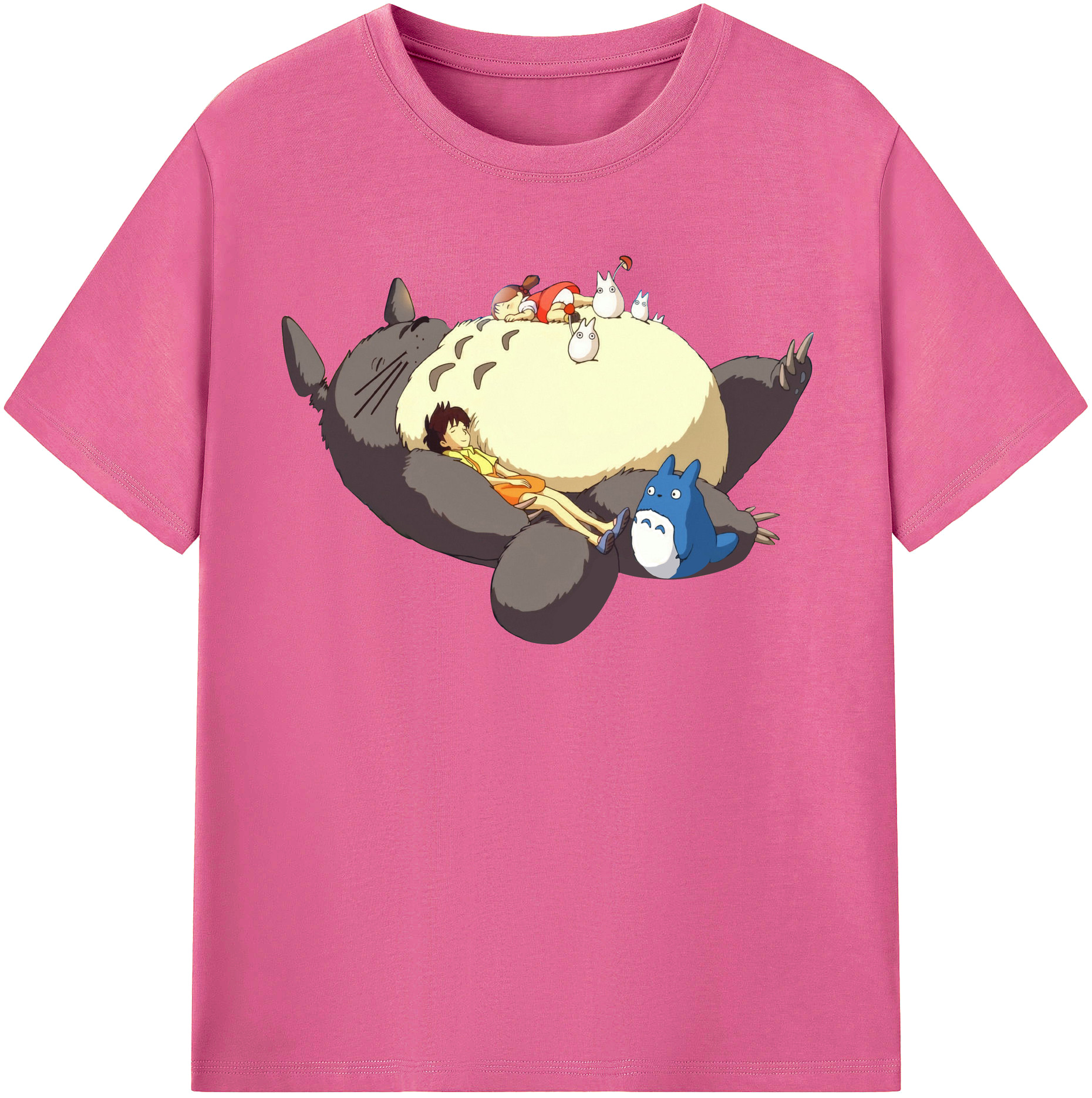 （画像用） となりのトトロ 草壁メイ 草壁サツキ My Neighbor Totoro Satsuki Kusakabe Mei Kusakabe レディースカジュアルプリントTシャツ（綿100％）