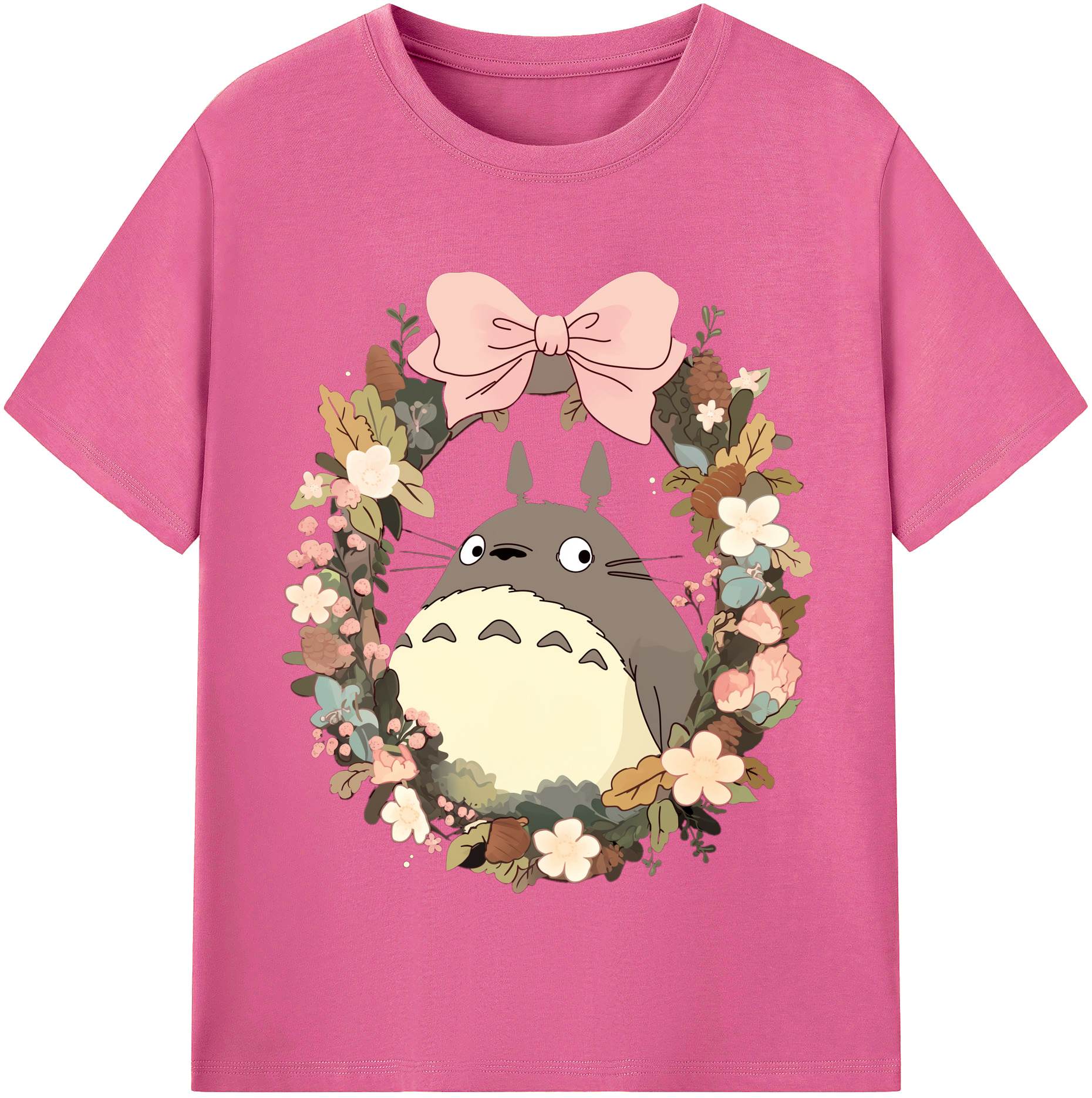 （画像用） となりのトトロ 草壁メイ 草壁サツキ My Neighbor Totoro Satsuki Kusakabe Mei Kusakabe レディースカジュアルプリントTシャツ（綿100％）
