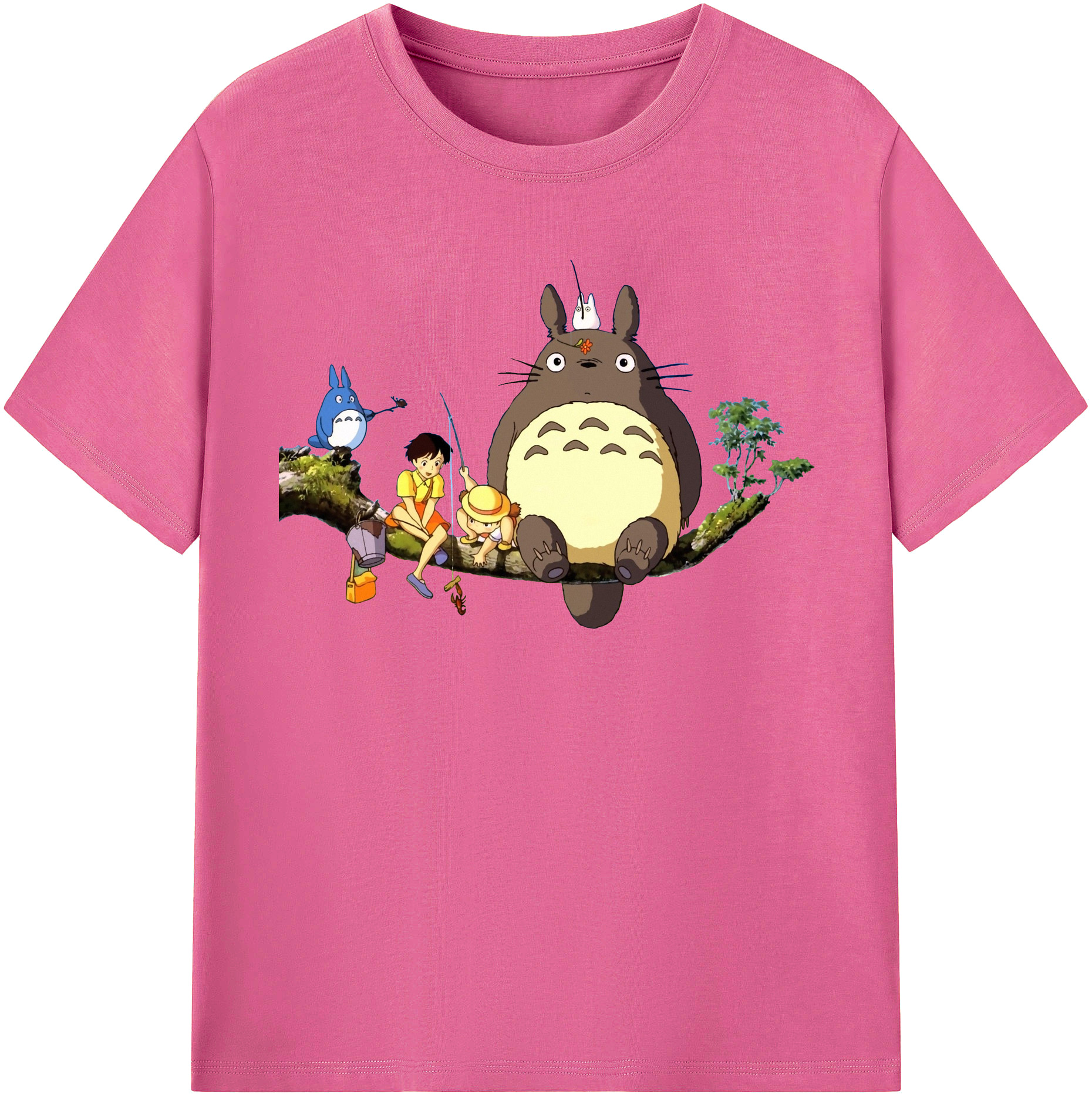 （画像用） となりのトトロ 草壁メイ 草壁サツキ My Neighbor Totoro Satsuki Kusakabe Mei Kusakabe レディースカジュアルプリントTシャツ（綿100％）