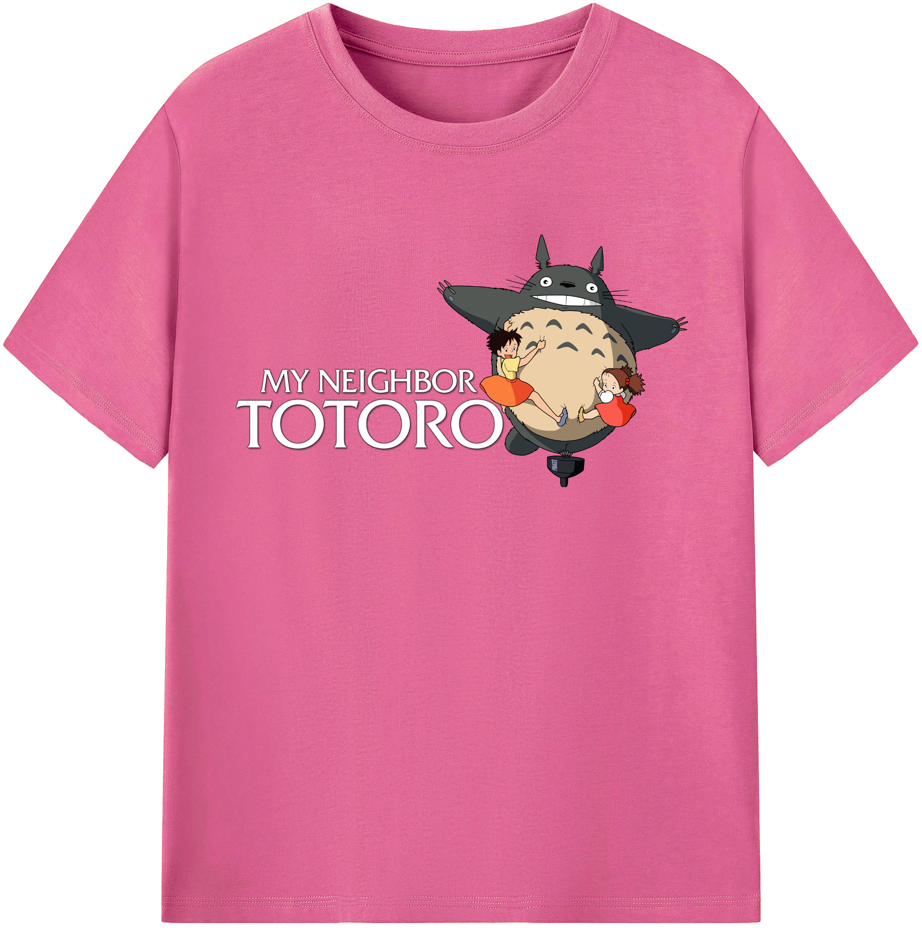 （画像用） となりのトトロ 草壁メイ 草壁サツキ My Neighbor Totoro Satsuki Kusakabe Mei Kusakabe レディースカジュアルプリントTシャツ（綿100％）