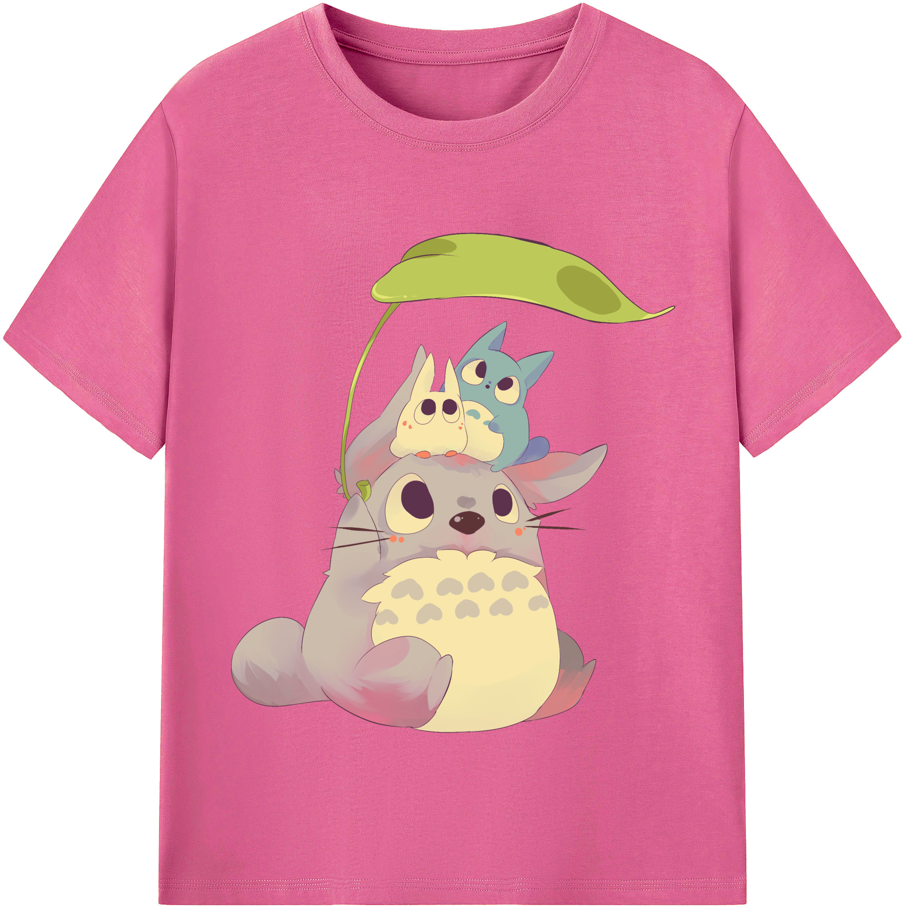 （画像用） となりのトトロ 草壁メイ 草壁サツキ My Neighbor Totoro Satsuki Kusakabe Mei Kusakabe レディースカジュアルプリントTシャツ（綿100％）