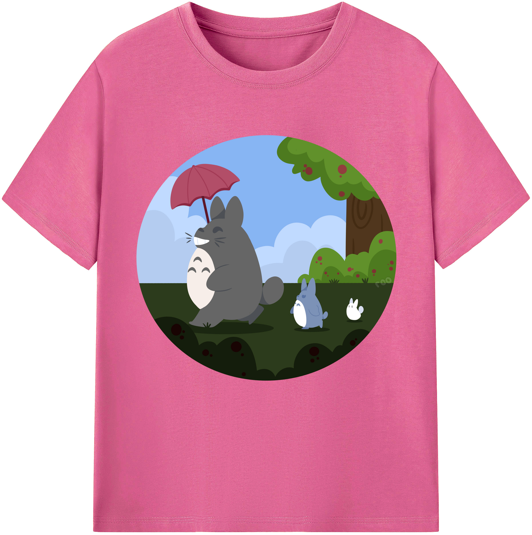 （画像用） となりのトトロ 草壁メイ 草壁サツキ My Neighbor Totoro Satsuki Kusakabe Mei Kusakabe レディースカジュアルプリントTシャツ（綿100％）
