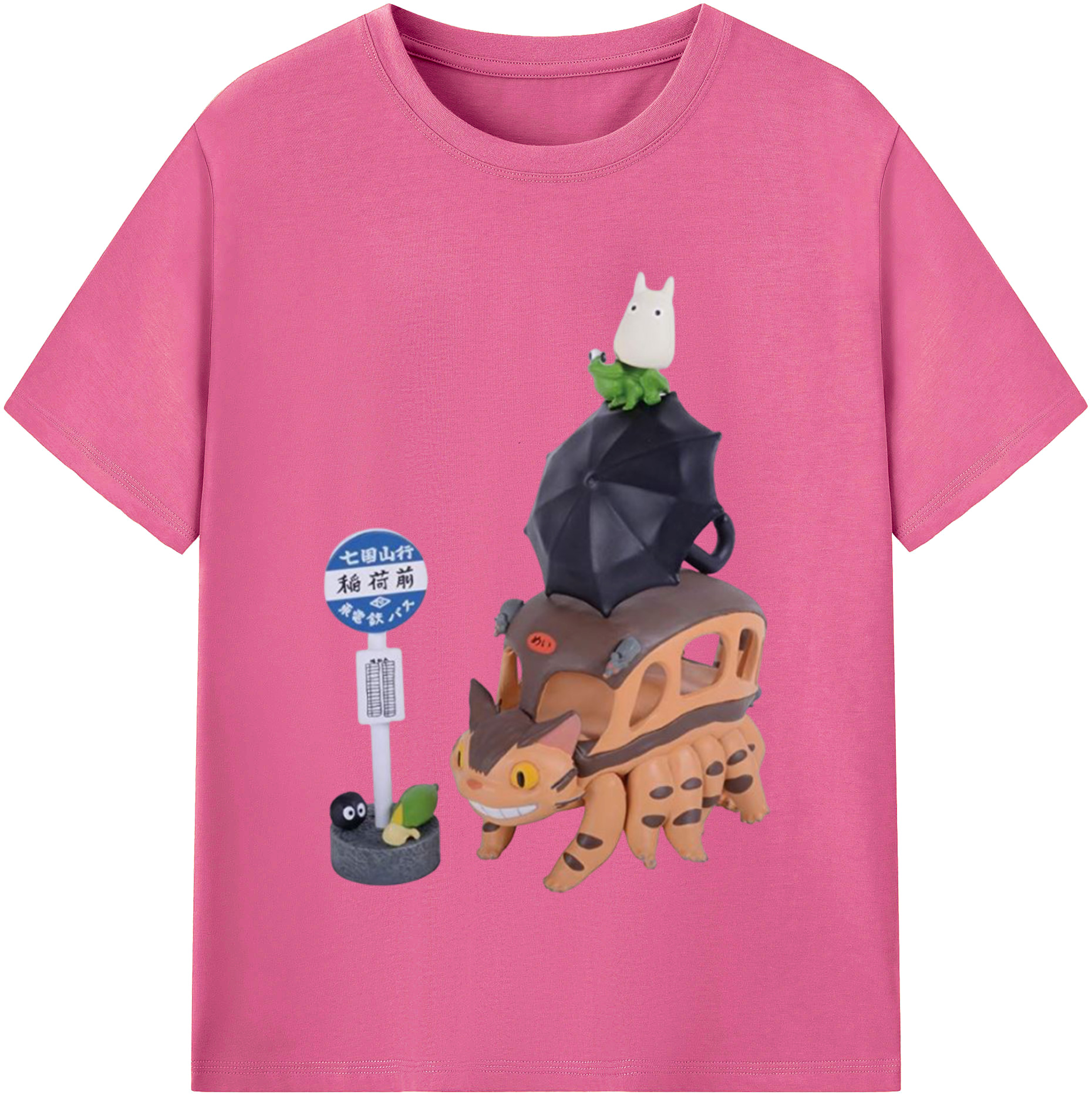 （画像用） となりのトトロ 草壁メイ 草壁サツキ My Neighbor Totoro Satsuki Kusakabe Mei Kusakabe レディースカジュアルプリントTシャツ（綿100％）