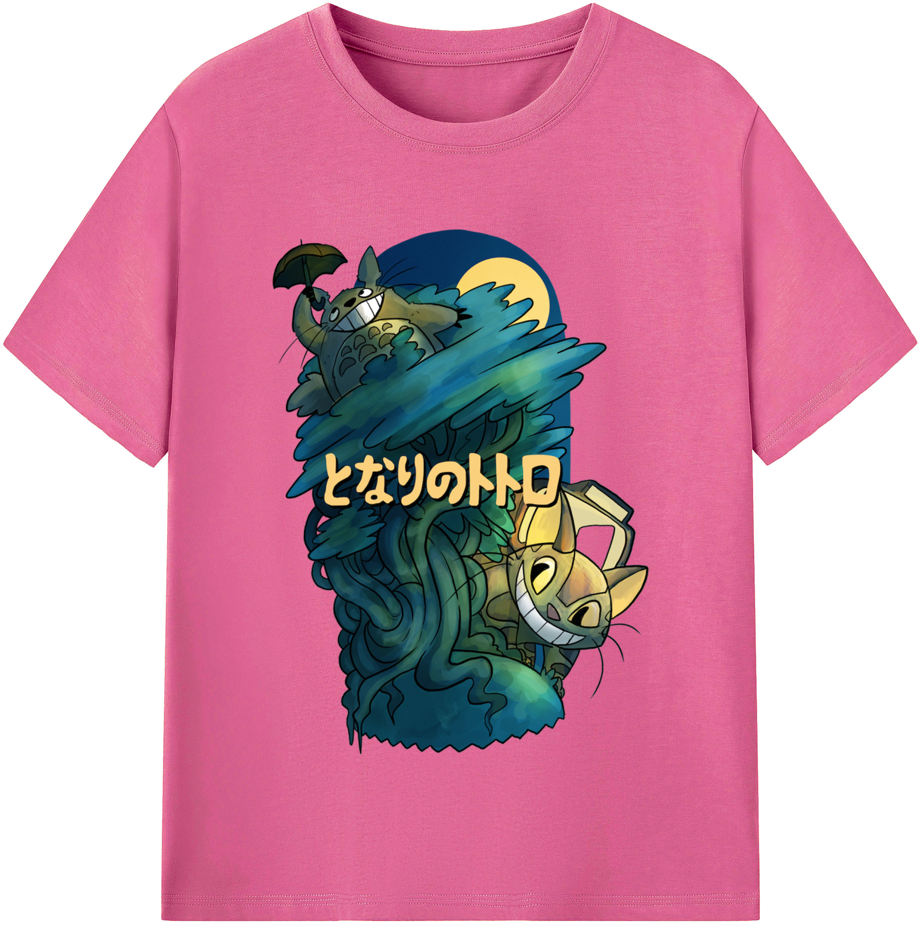 （画像用） となりのトトロ 草壁メイ 草壁サツキ My Neighbor Totoro Satsuki Kusakabe Mei Kusakabe レディースカジュアルプリントTシャツ（綿100％）
