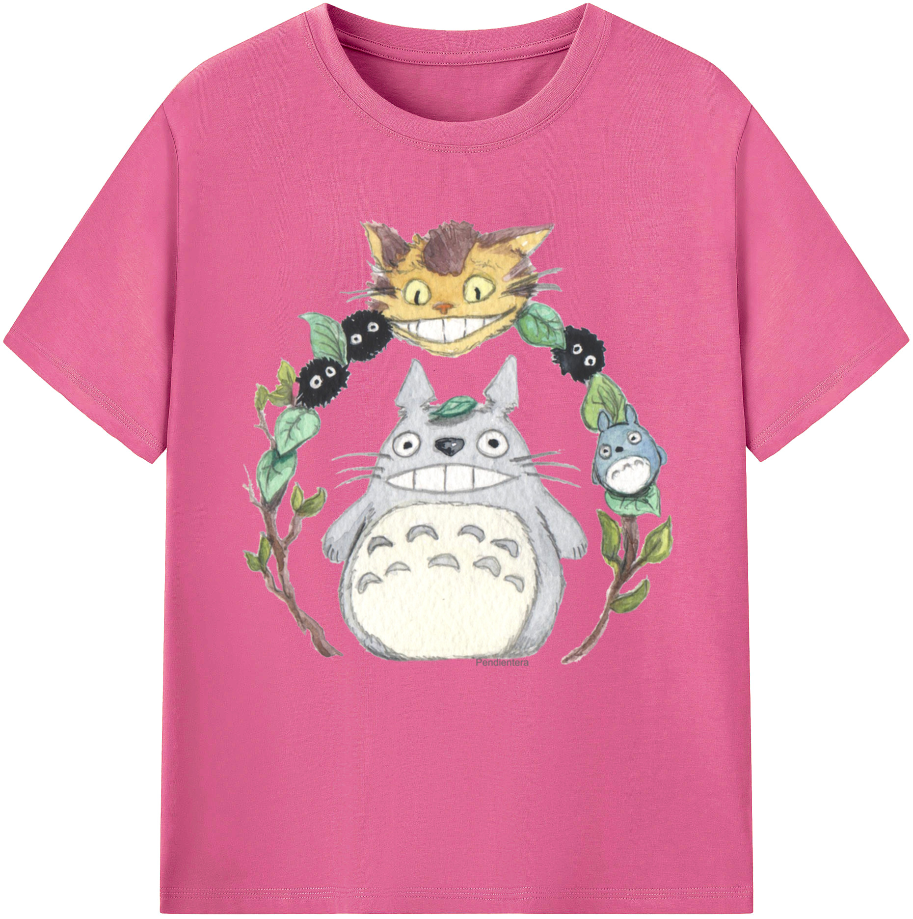 （画像用） となりのトトロ 草壁メイ 草壁サツキ My Neighbor Totoro Satsuki Kusakabe Mei Kusakabe レディースカジュアルプリントTシャツ（綿100％）