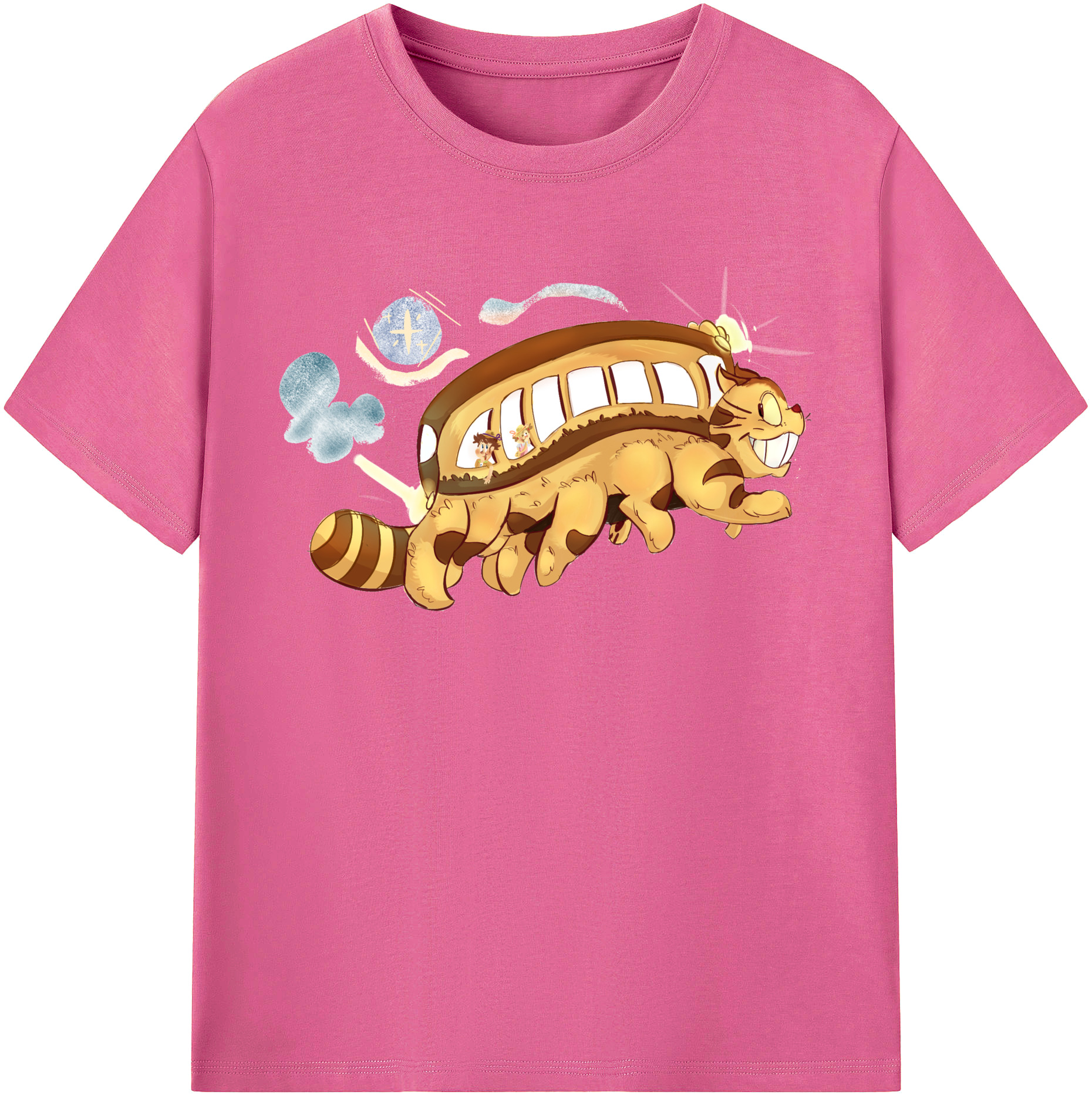 （画像用） となりのトトロ 草壁メイ 草壁サツキ My Neighbor Totoro Satsuki Kusakabe Mei Kusakabe レディースカジュアルプリントTシャツ（綿100％）