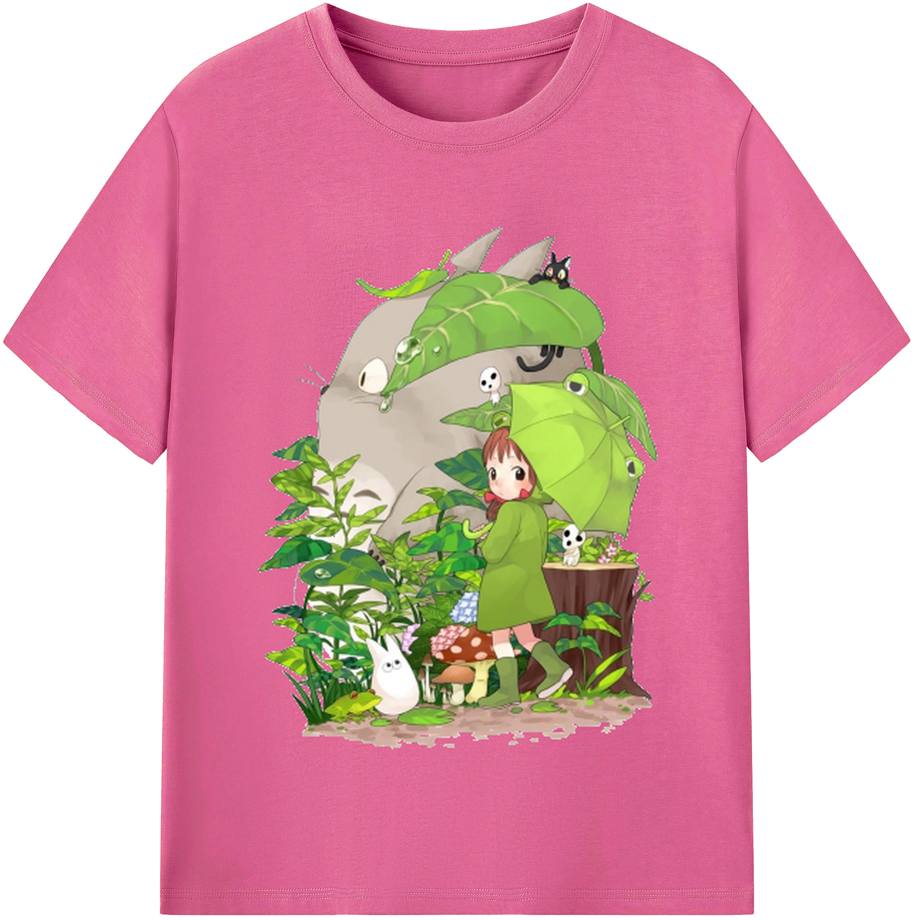 （画像用） となりのトトロ 草壁メイ 草壁サツキ My Neighbor Totoro Satsuki Kusakabe Mei Kusakabe レディースカジュアルプリントTシャツ（綿100％）