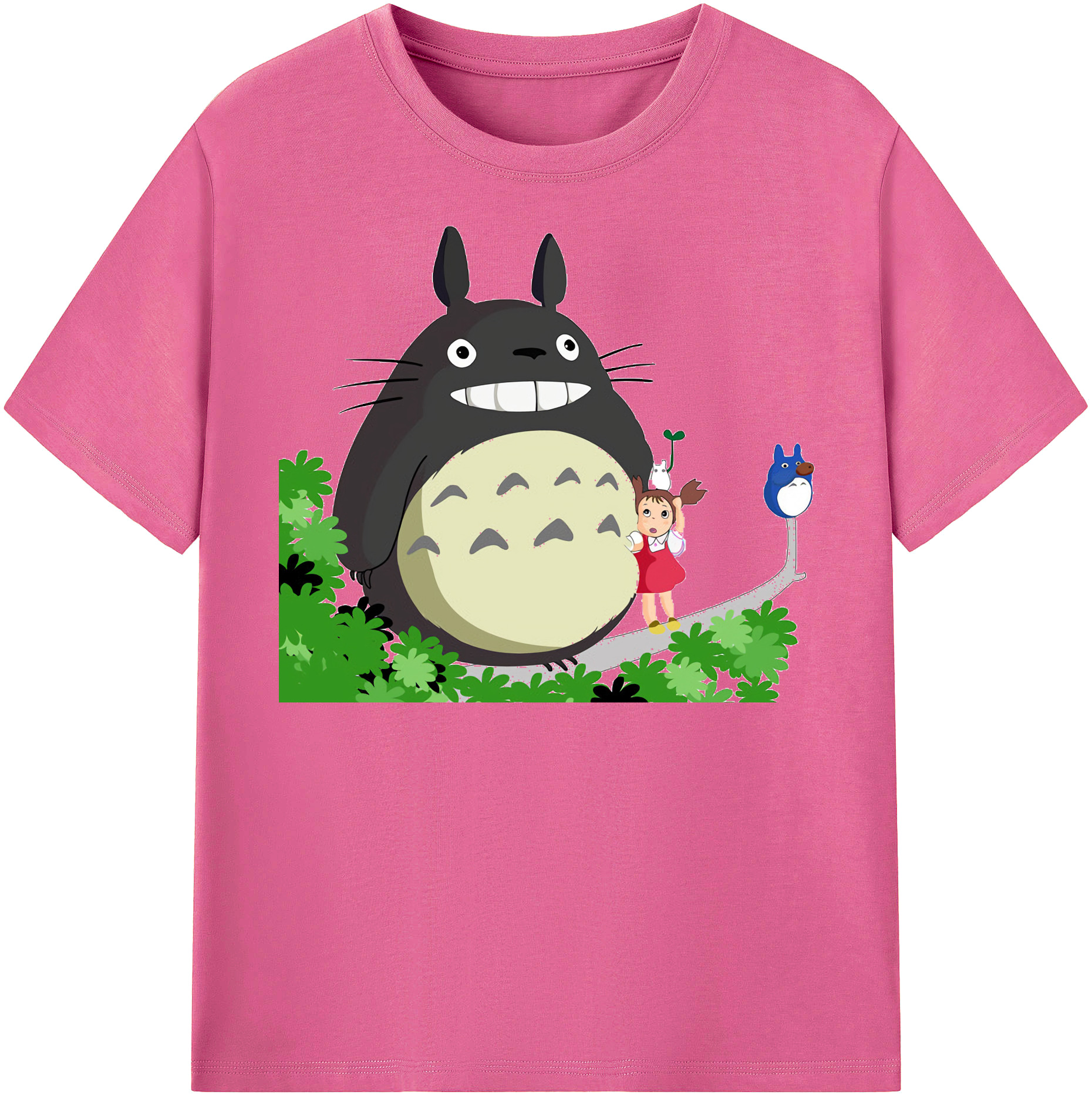 （画像用） となりのトトロ 草壁メイ 草壁サツキ My Neighbor Totoro Satsuki Kusakabe Mei Kusakabe レディースカジュアルプリントTシャツ（綿100％）