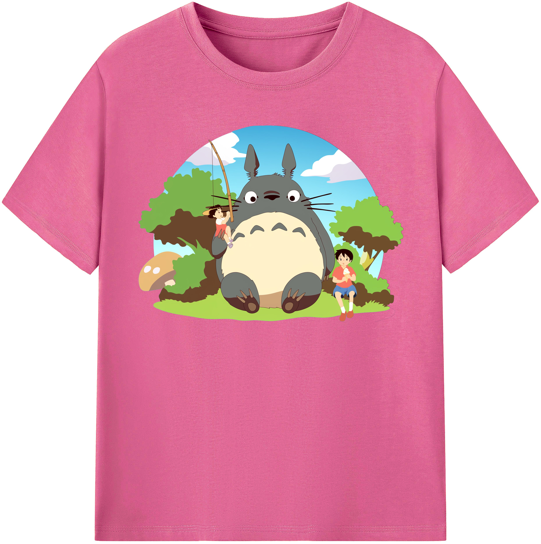 （画像用） となりのトトロ 草壁メイ 草壁サツキ My Neighbor Totoro Satsuki Kusakabe Mei Kusakabe レディースカジュアルプリントTシャツ（綿100％）