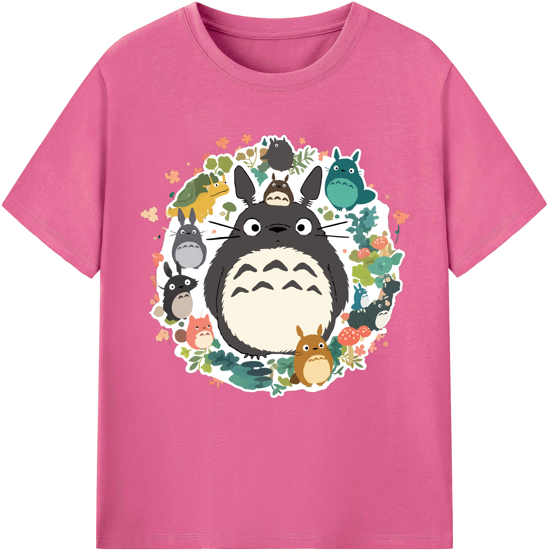 （画像用） となりのトトロ 草壁メイ 草壁サツキ My Neighbor Totoro Satsuki Kusakabe Mei Kusakabe レディースカジュアルプリントTシャツ（綿100％）