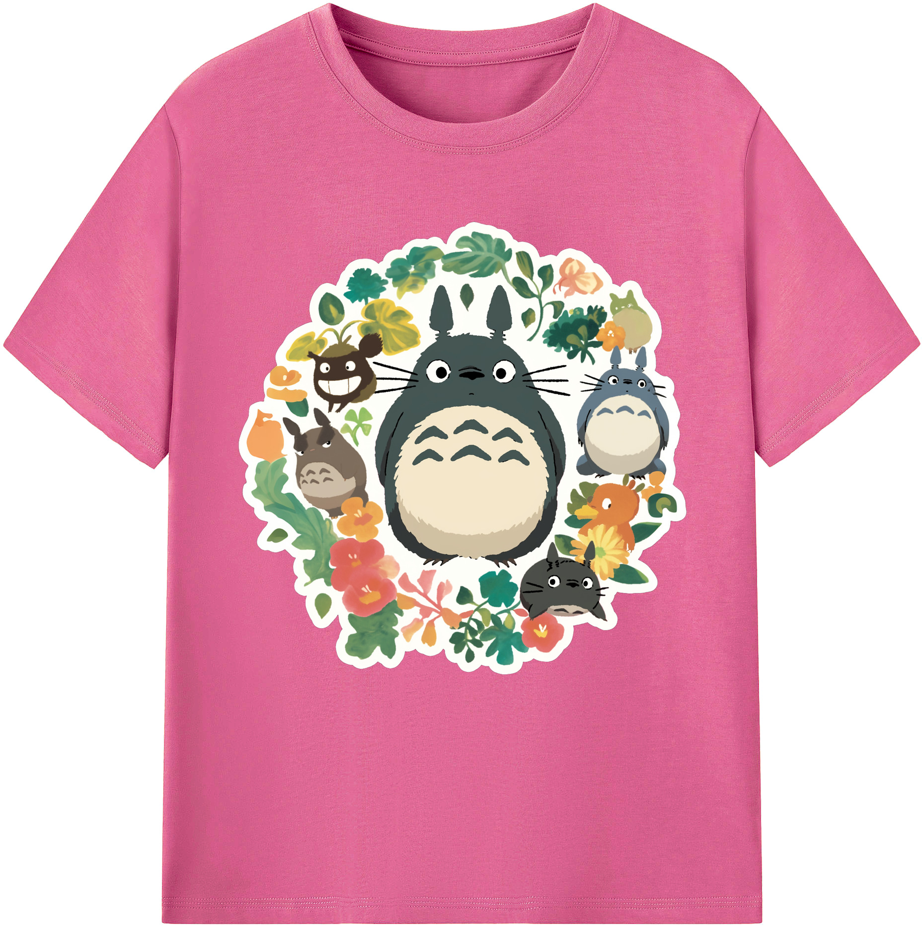 （画像用） となりのトトロ 草壁メイ 草壁サツキ My Neighbor Totoro Satsuki Kusakabe Mei Kusakabe レディースカジュアルプリントTシャツ（綿100％）
