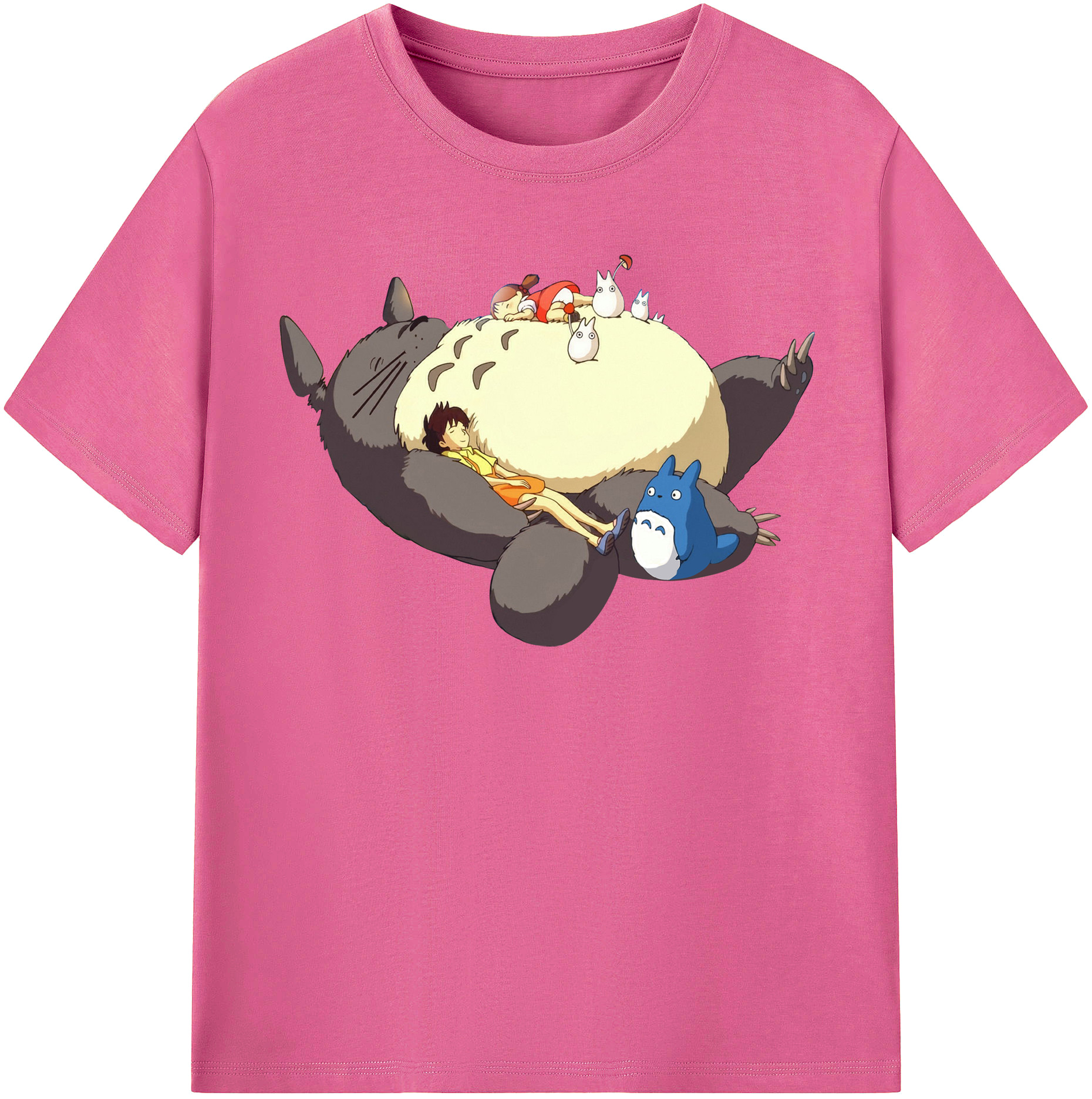（画像用） となりのトトロ 草壁メイ 草壁サツキ My Neighbor Totoro Satsuki Kusakabe Mei Kusakabe レディースカジュアルプリントTシャツ（綿100％）