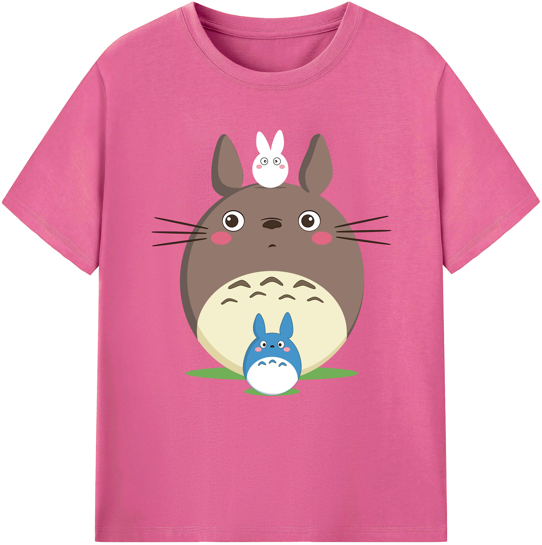 （画像用） となりのトトロ 草壁メイ 草壁サツキ My Neighbor Totoro Satsuki Kusakabe Mei Kusakabe レディースカジュアルプリントTシャツ（綿100％）