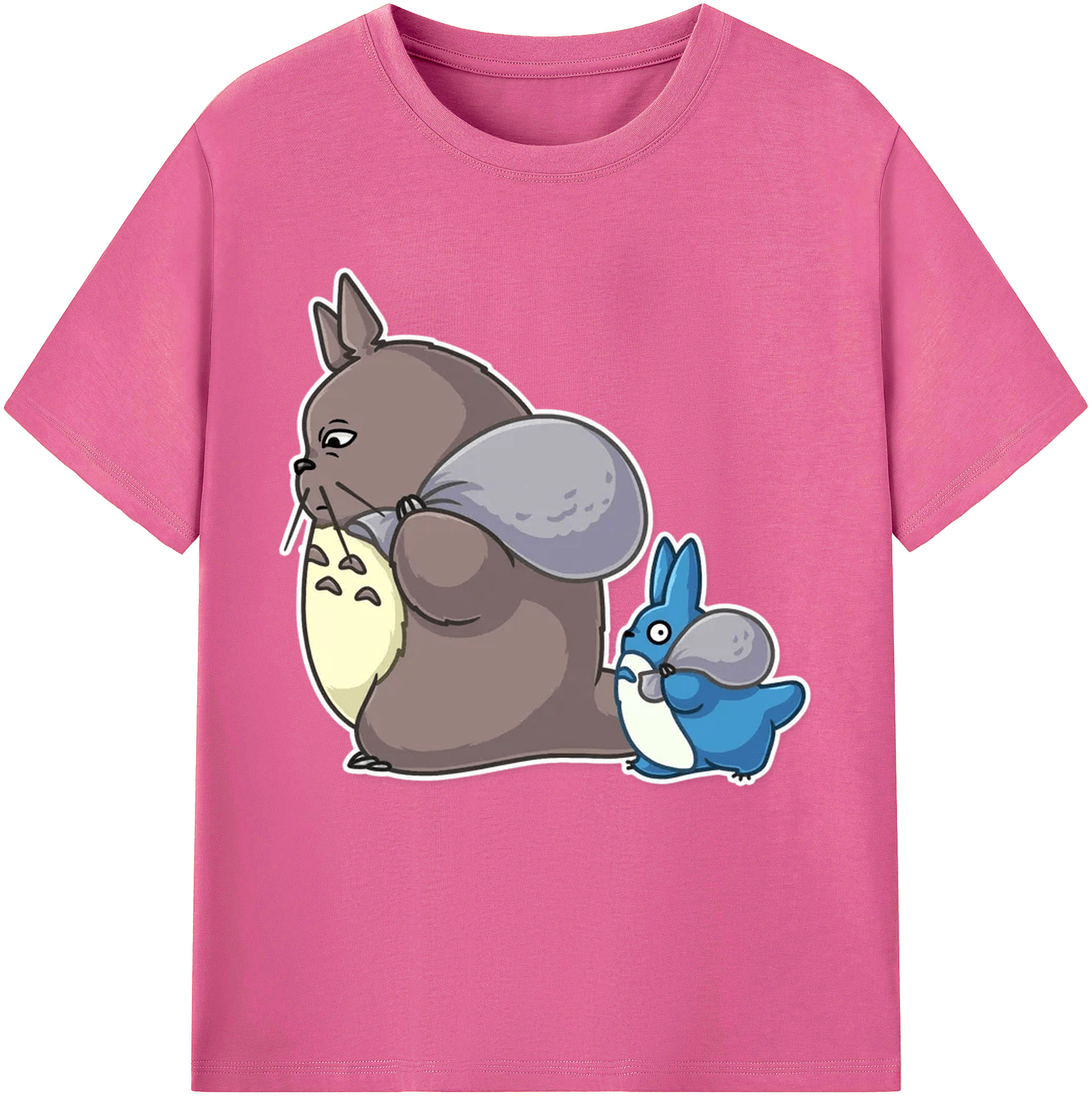 （画像用） となりのトトロ 草壁メイ 草壁サツキ My Neighbor Totoro Satsuki Kusakabe Mei Kusakabe レディースカジュアルプリントTシャツ（綿100％）