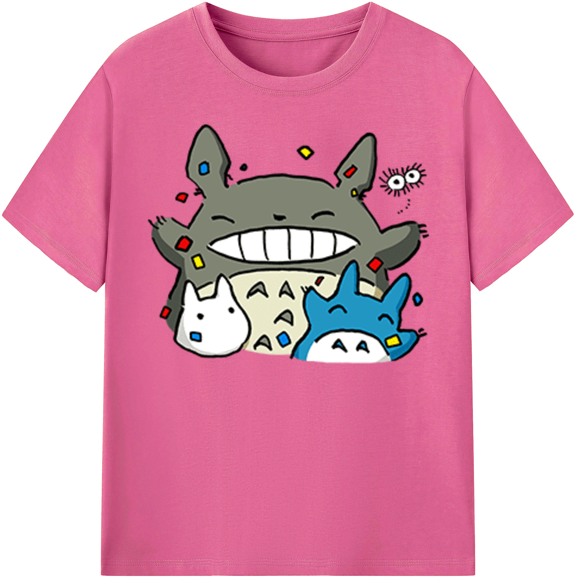 （画像用） となりのトトロ 草壁メイ 草壁サツキ My Neighbor Totoro Satsuki Kusakabe Mei Kusakabe レディースカジュアルプリントTシャツ（綿100％）