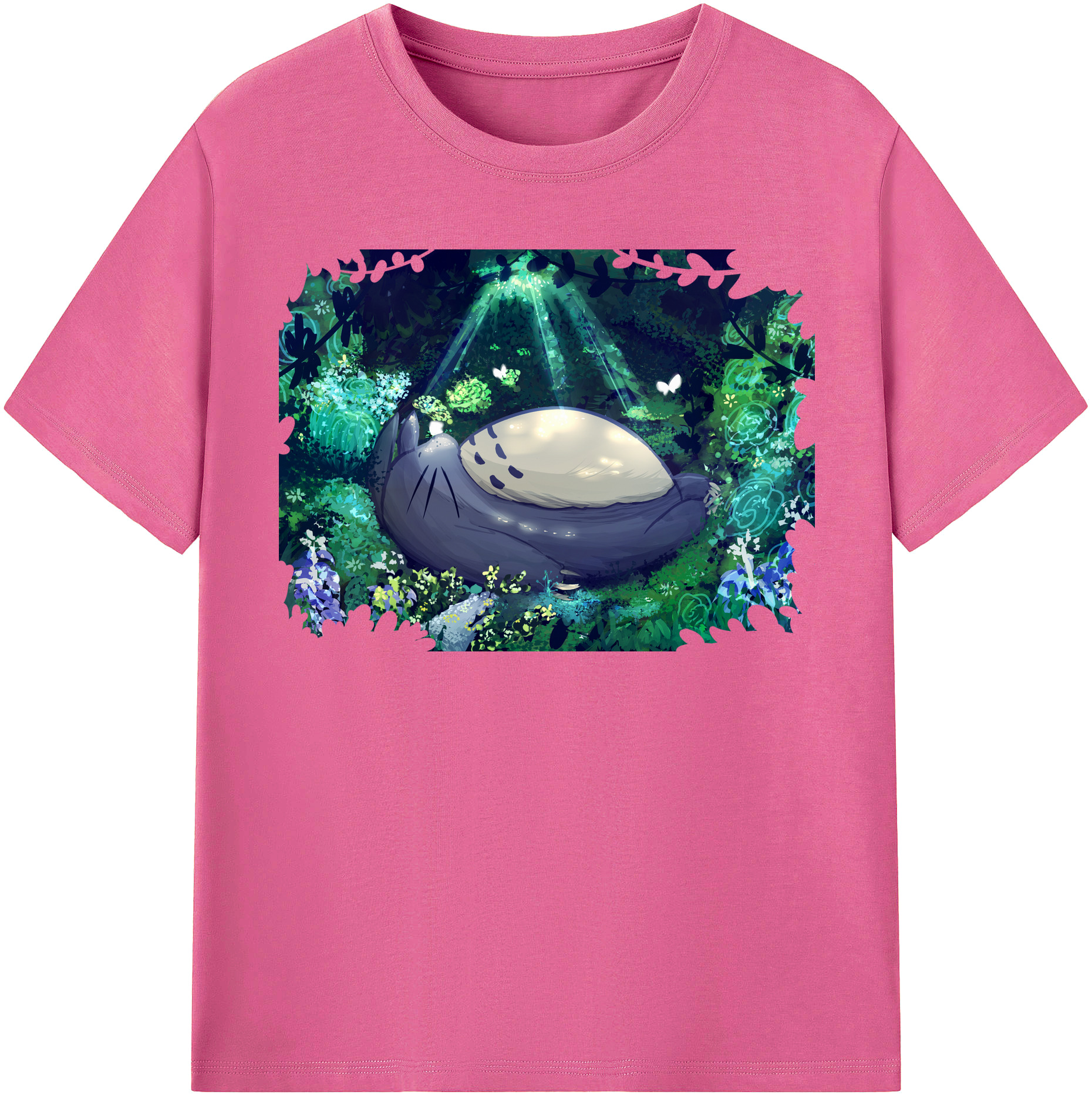 （画像用） となりのトトロ 草壁メイ 草壁サツキ My Neighbor Totoro Satsuki Kusakabe Mei Kusakabe レディースカジュアルプリントTシャツ（綿100％）