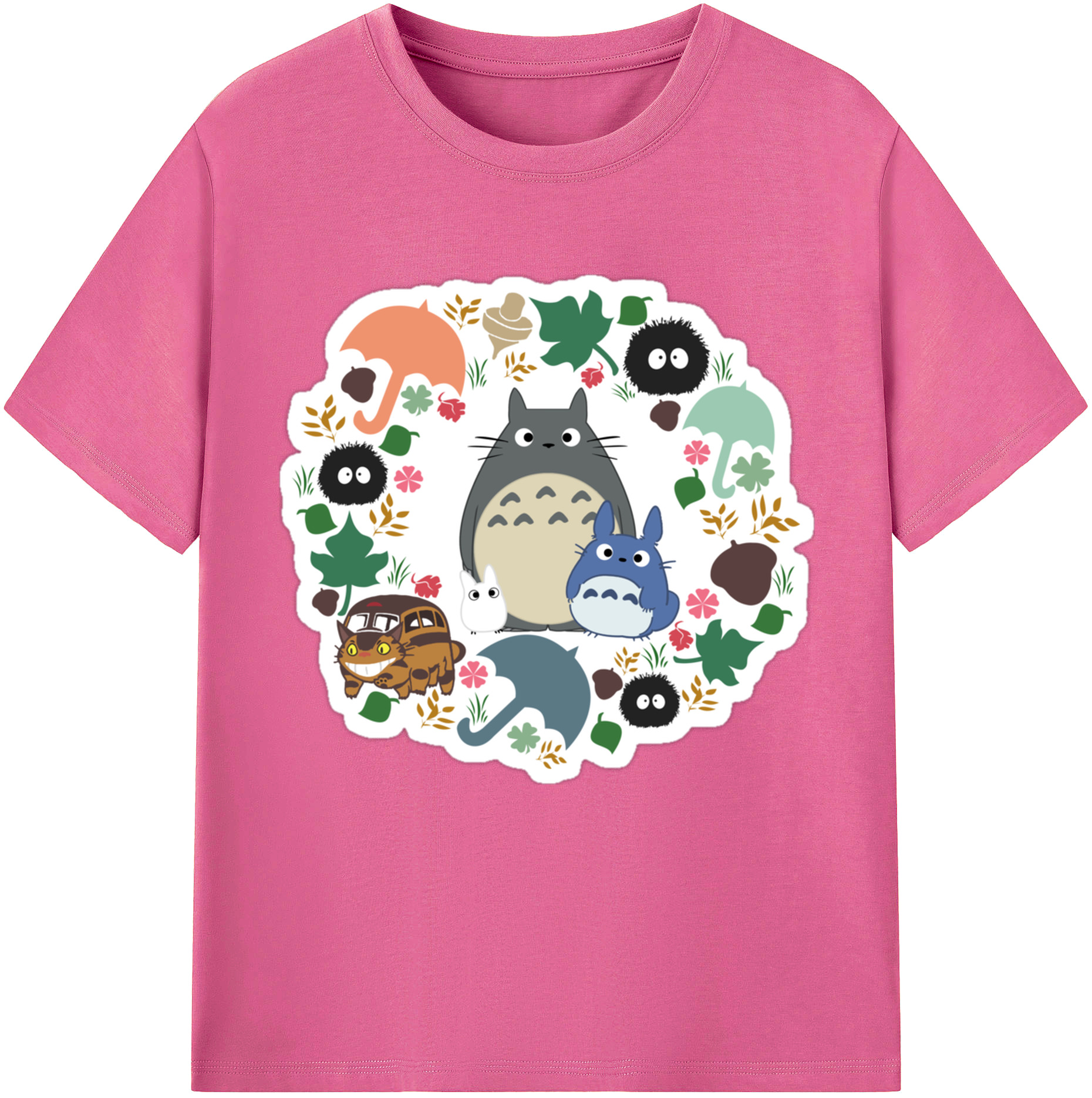 （画像用） となりのトトロ 草壁メイ 草壁サツキ My Neighbor Totoro Satsuki Kusakabe Mei Kusakabe レディースカジュアルプリントTシャツ（綿100％）