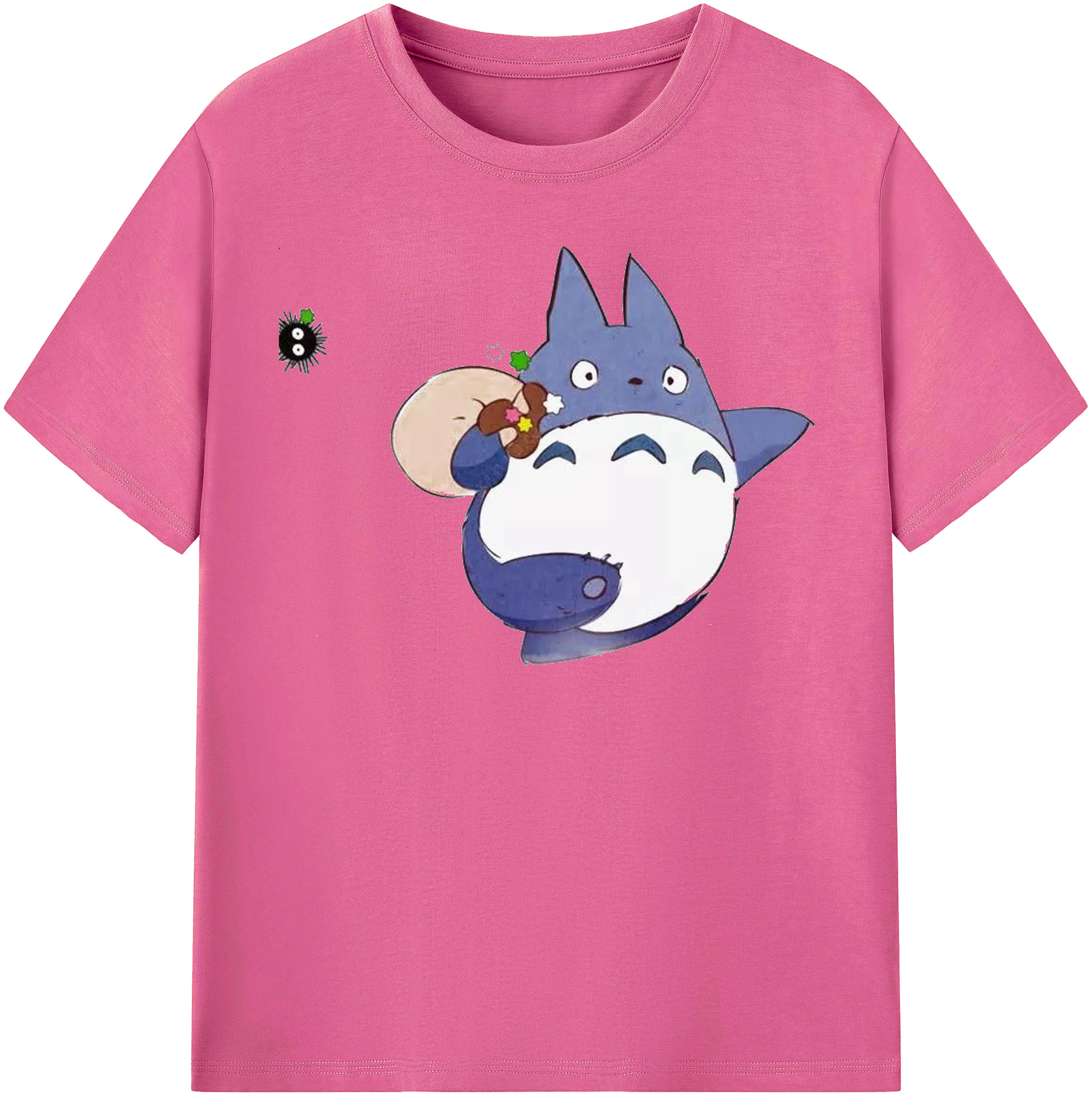 （画像用） となりのトトロ 草壁メイ 草壁サツキ My Neighbor Totoro Satsuki Kusakabe Mei Kusakabe レディースカジュアルプリントTシャツ（綿100％）