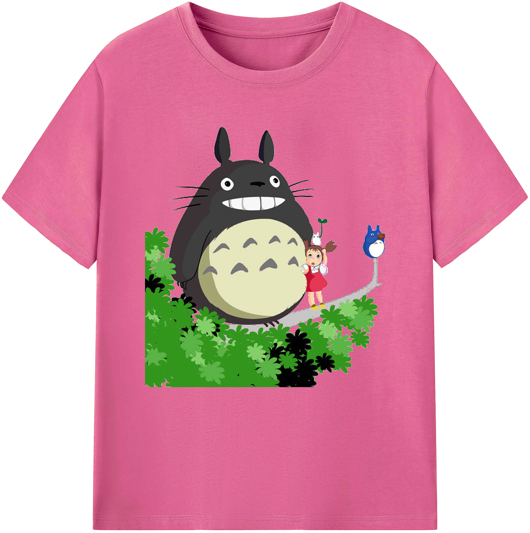 （画像用） となりのトトロ 草壁メイ 草壁サツキ My Neighbor Totoro Satsuki Kusakabe Mei Kusakabe レディースカジュアルプリントTシャツ（綿100％）
