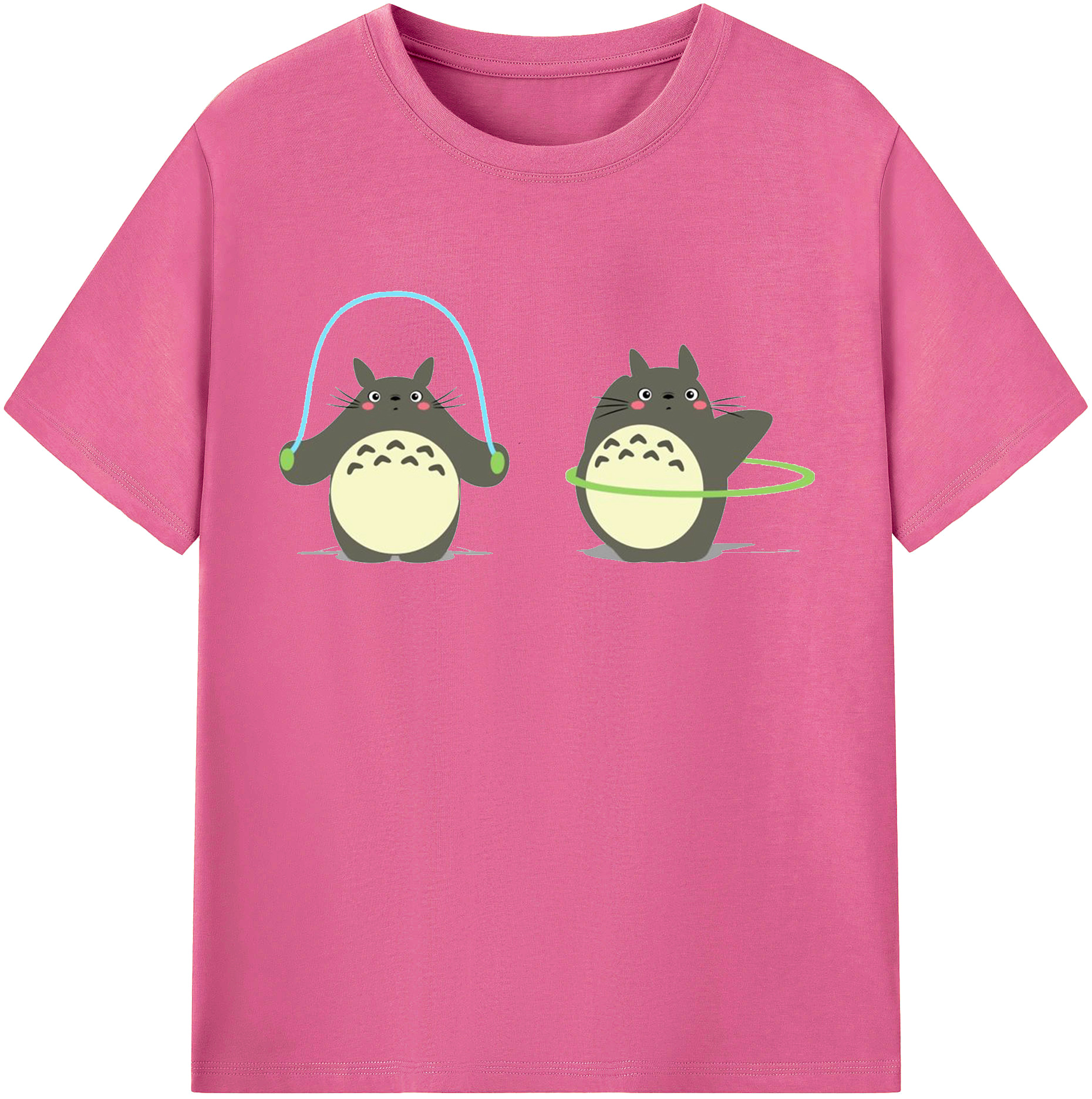 （画像用） となりのトトロ 草壁メイ 草壁サツキ My Neighbor Totoro Satsuki Kusakabe Mei Kusakabe レディースカジュアルプリントTシャツ（綿100％）