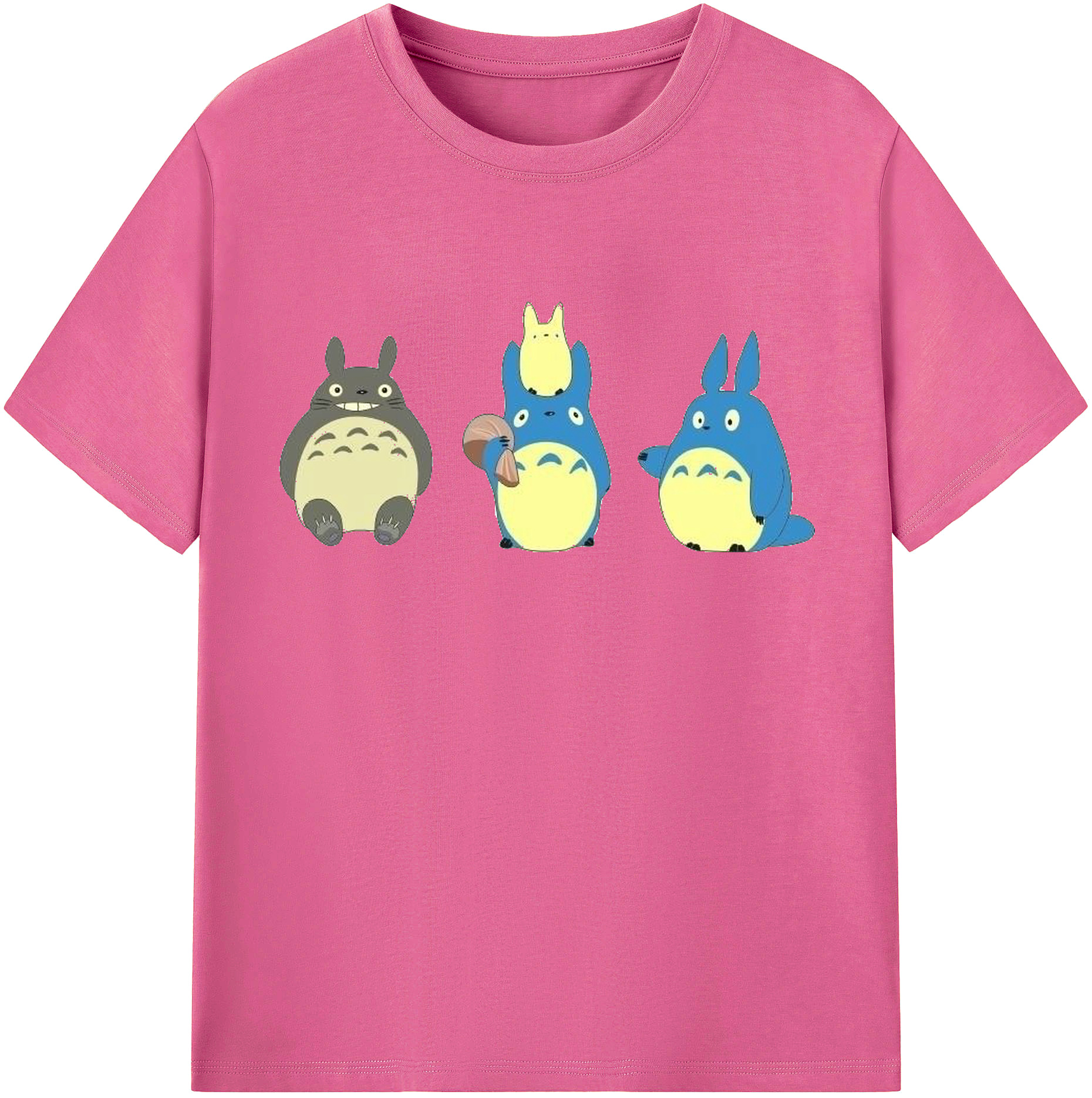 （画像用） となりのトトロ 草壁メイ 草壁サツキ My Neighbor Totoro Satsuki Kusakabe Mei Kusakabe レディースカジュアルプリントTシャツ（綿100％）