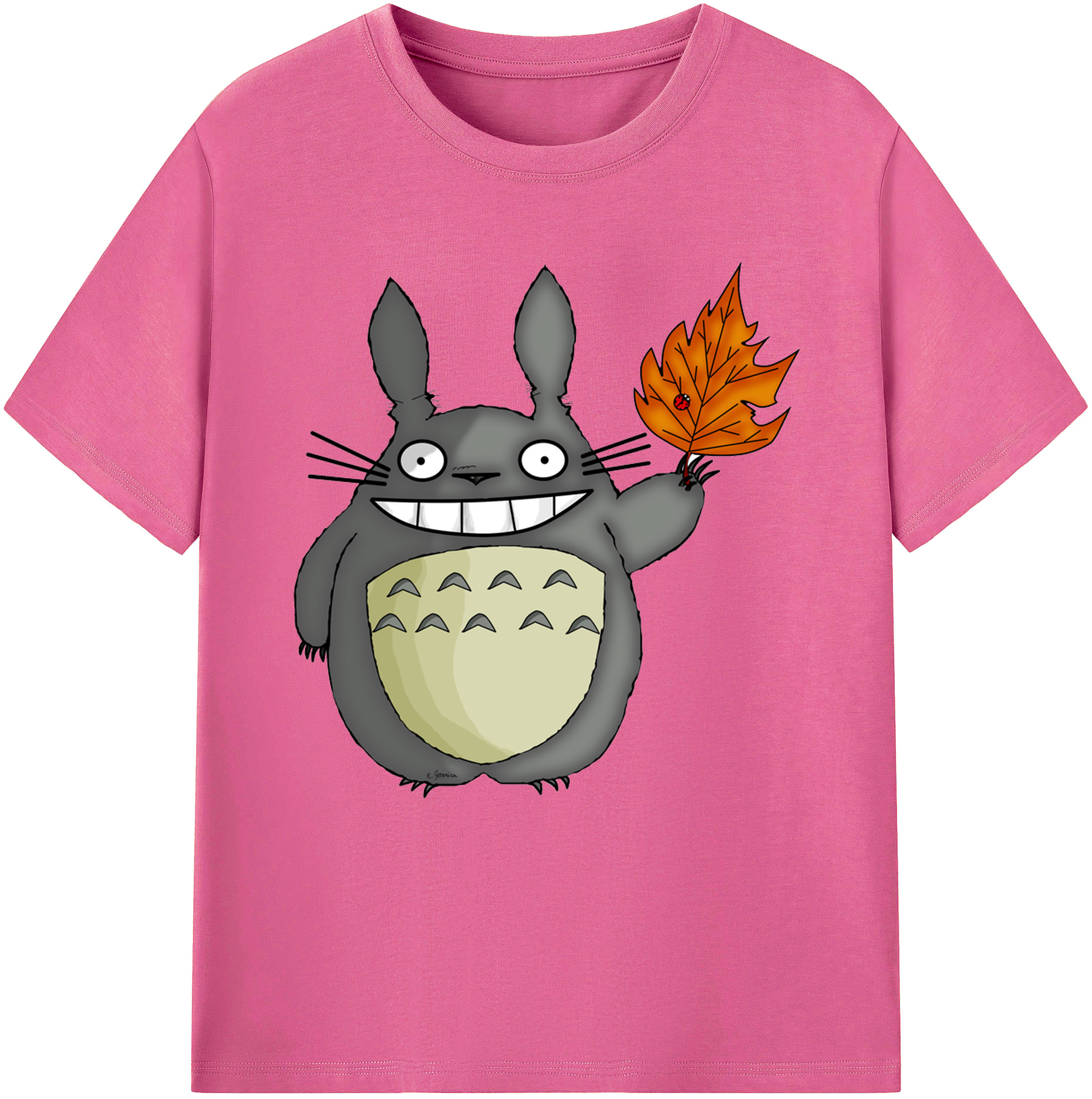 （画像用） となりのトトロ 草壁メイ 草壁サツキ My Neighbor Totoro Satsuki Kusakabe Mei Kusakabe レディースカジュアルプリントTシャツ（綿100％）