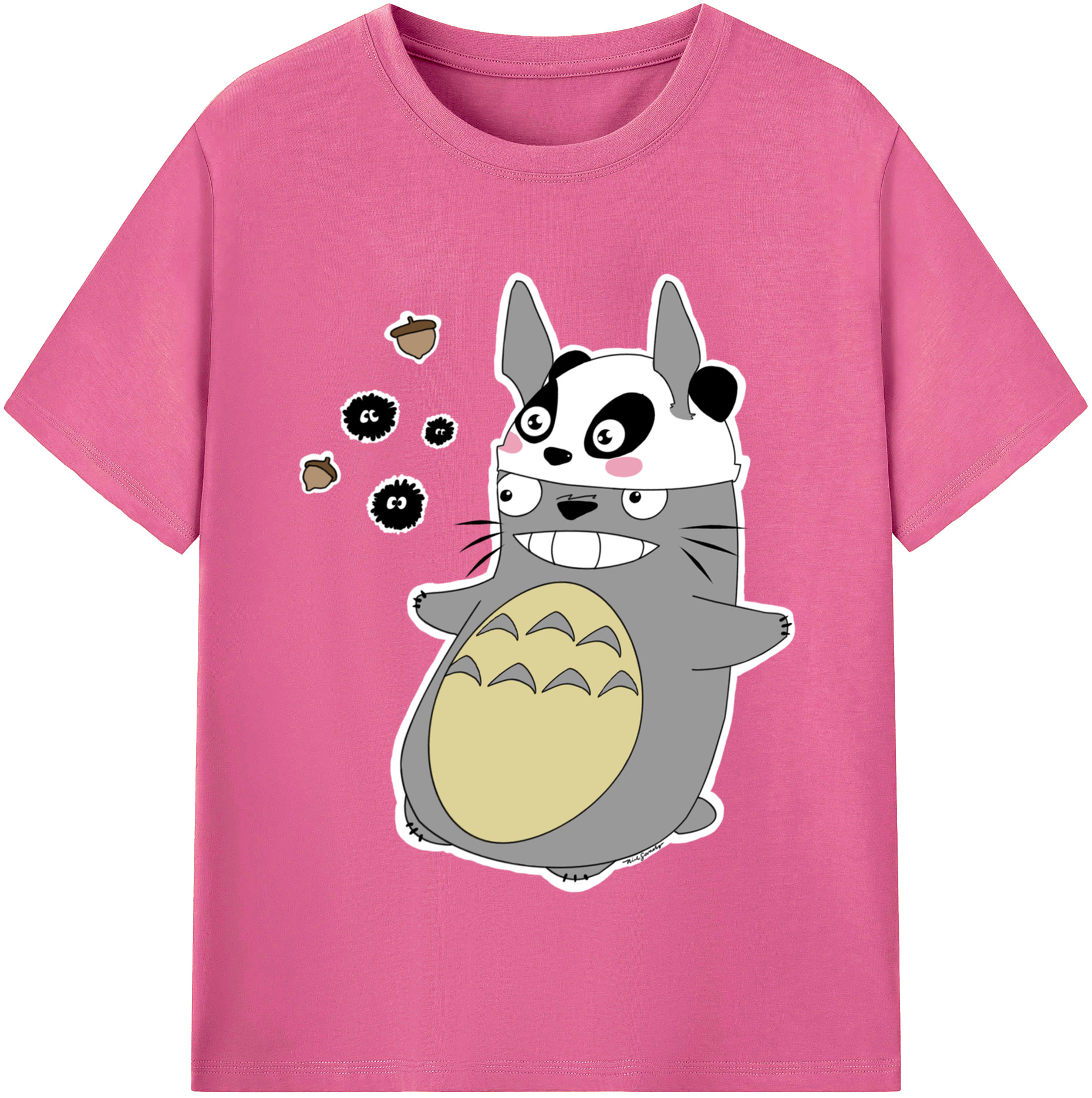 （画像用） となりのトトロ 草壁メイ 草壁サツキ My Neighbor Totoro Satsuki Kusakabe Mei Kusakabe レディースカジュアルプリントTシャツ（綿100％）