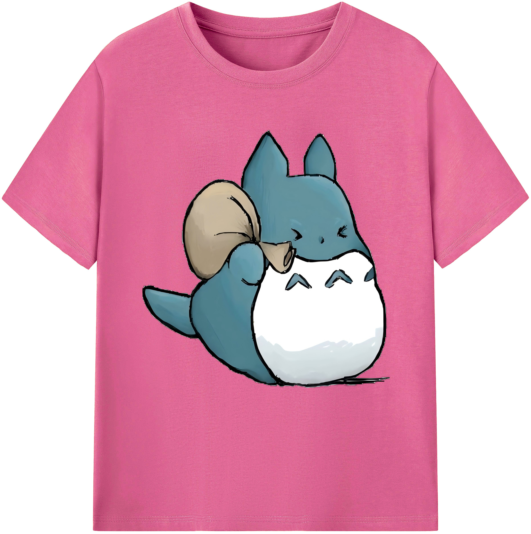（画像用） となりのトトロ 草壁メイ 草壁サツキ My Neighbor Totoro Satsuki Kusakabe Mei Kusakabe レディースカジュアルプリントTシャツ（綿100％）