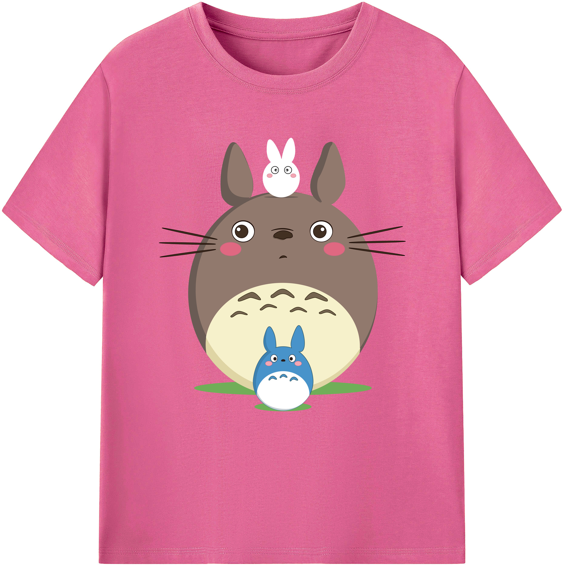 （画像用） となりのトトロ 草壁メイ 草壁サツキ My Neighbor Totoro Satsuki Kusakabe Mei Kusakabe レディースカジュアルプリントTシャツ（綿100％）
